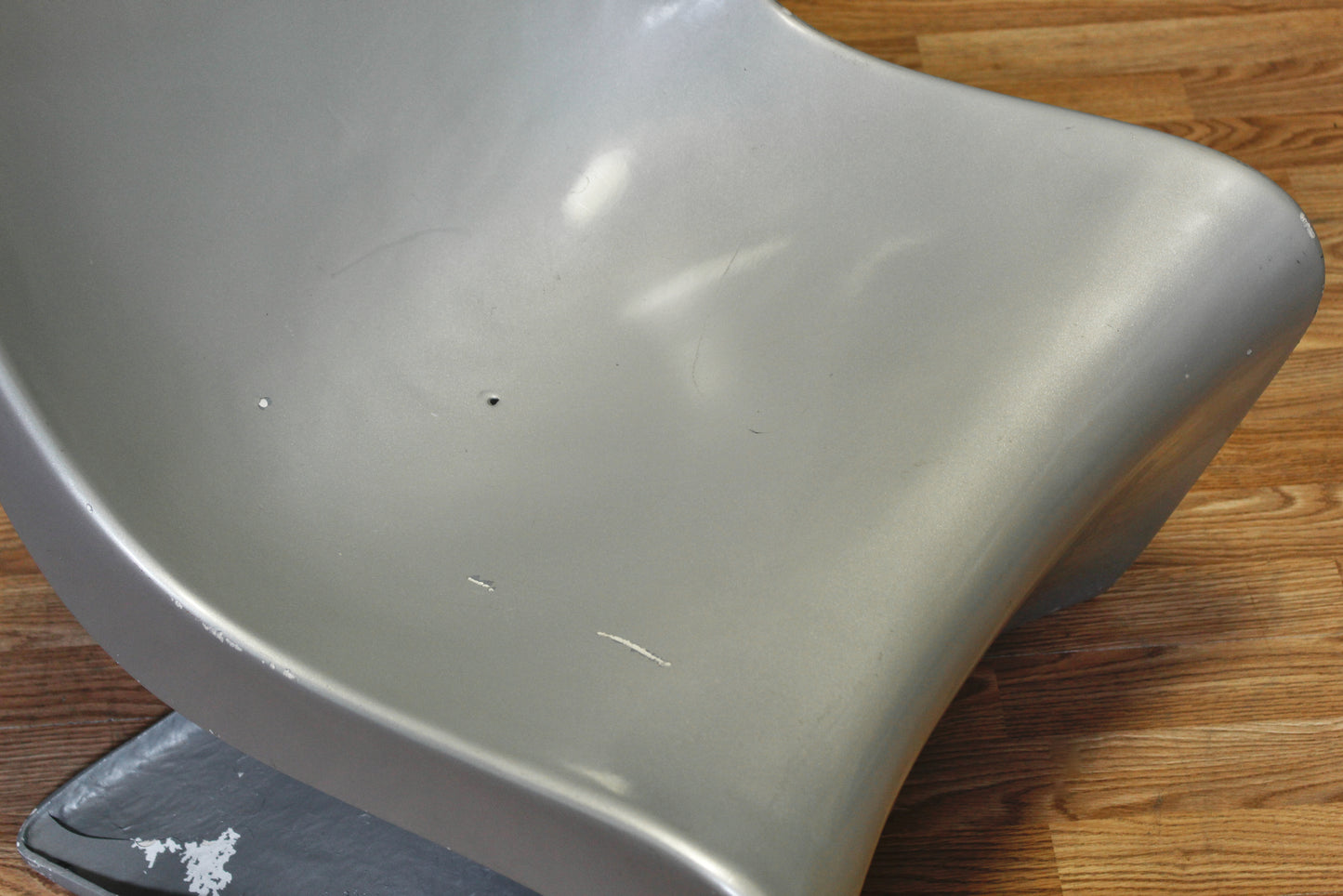 Charles Zublena Silver Fiberglass Lounge Chair