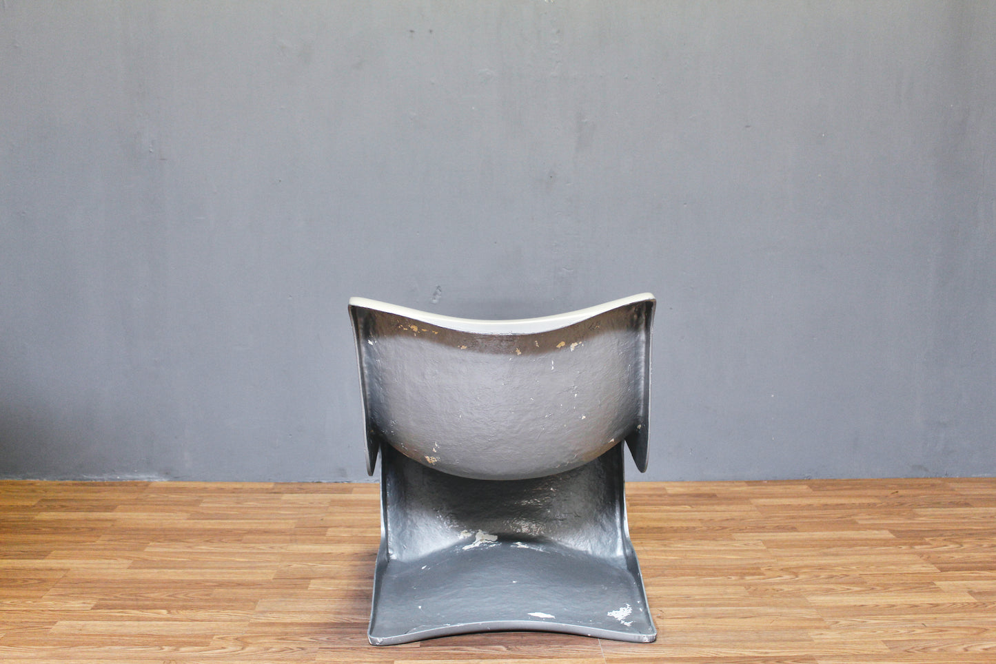 Charles Zublena Silver Fiberglass Lounge Chair