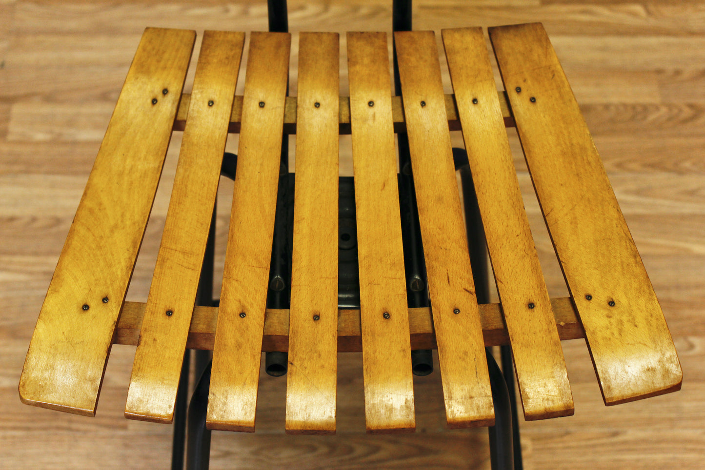 Mid Century Umanoff-Style Slatted Bar Stool