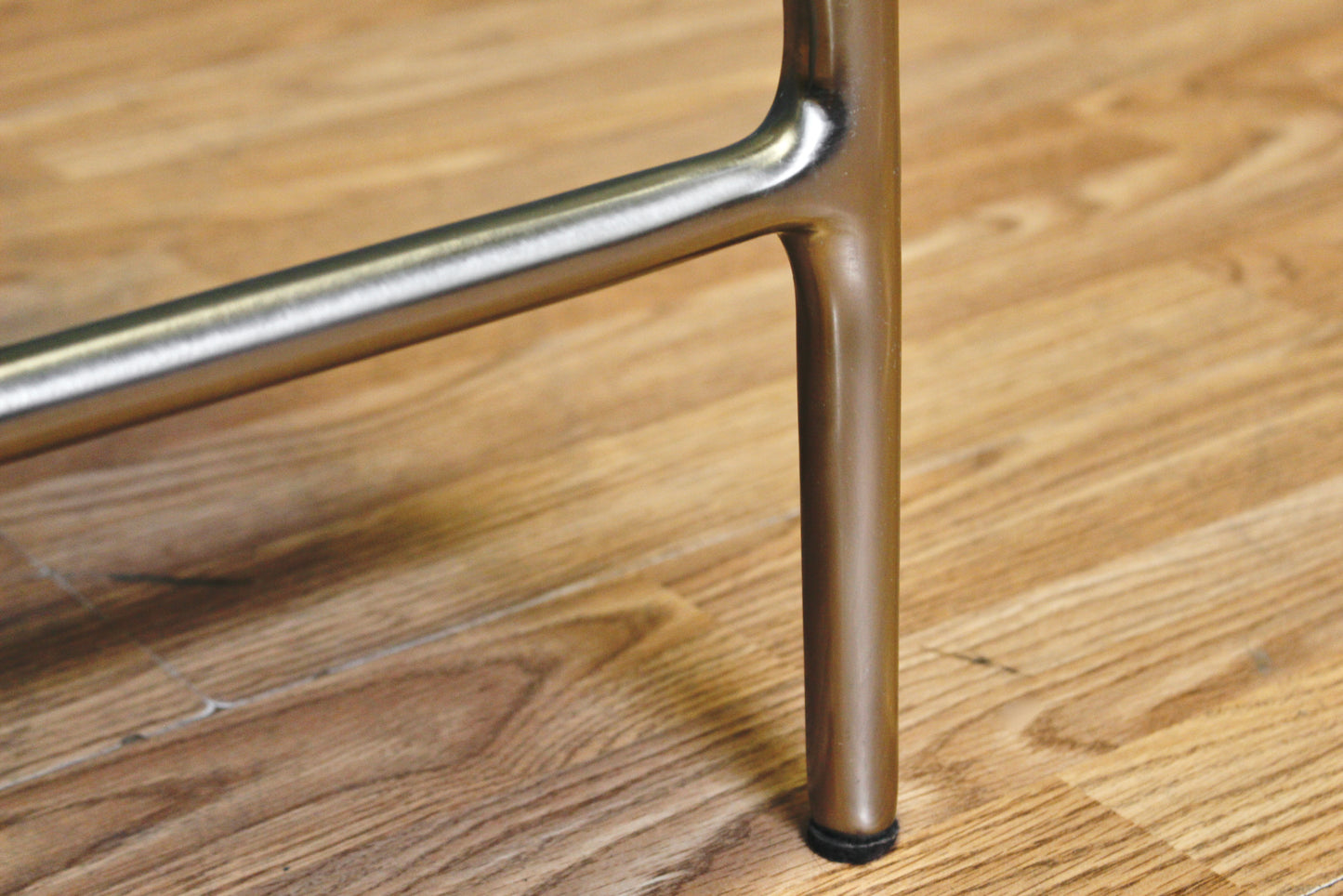 CB2 Oro Polished Silver Counter Stool