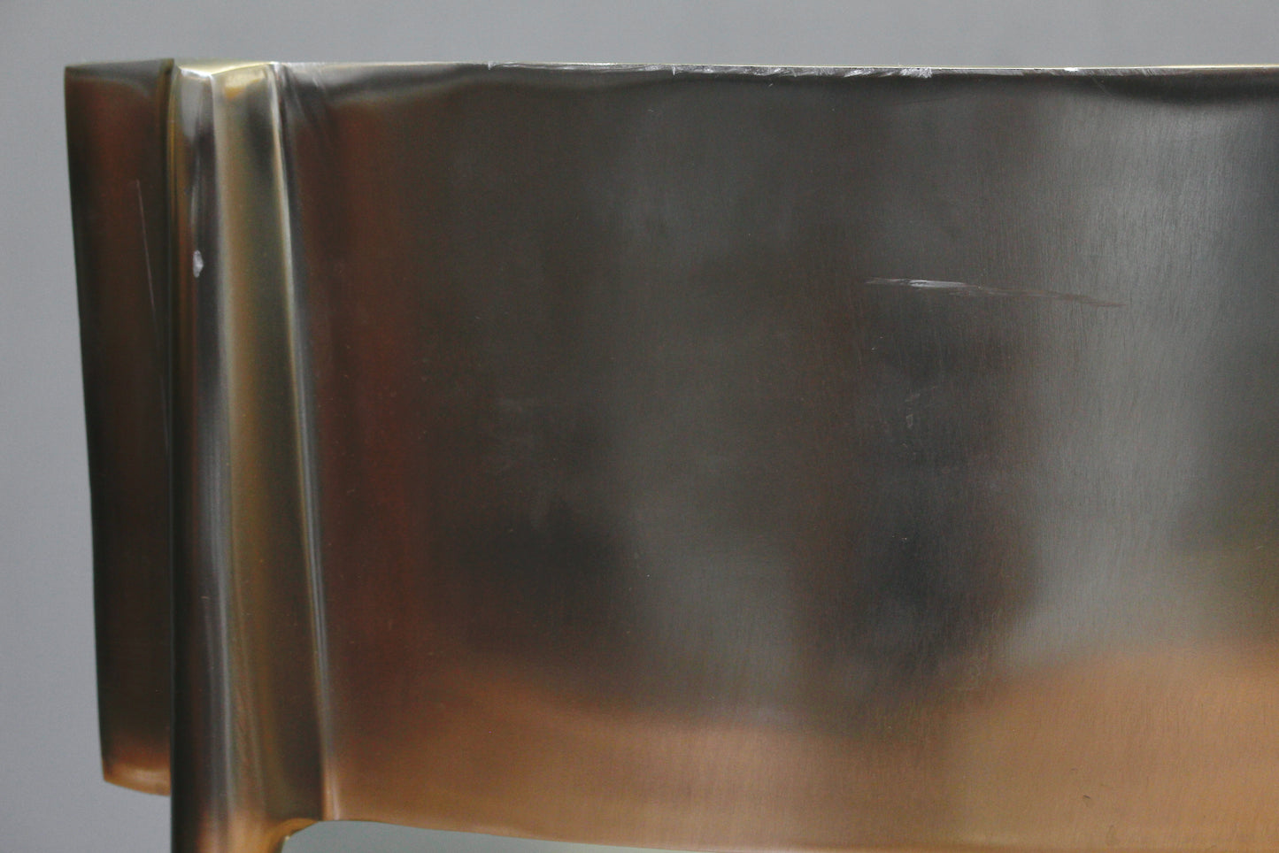 CB2 Oro Polished Silver Counter Stool
