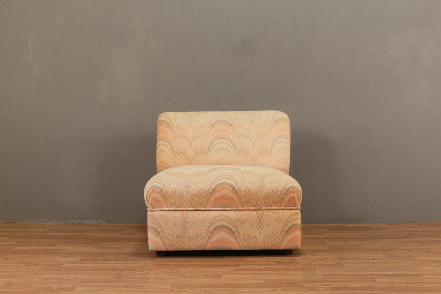 1980s Bernhardt Pastel Wave Slipper Chair - ONLINE ONLY