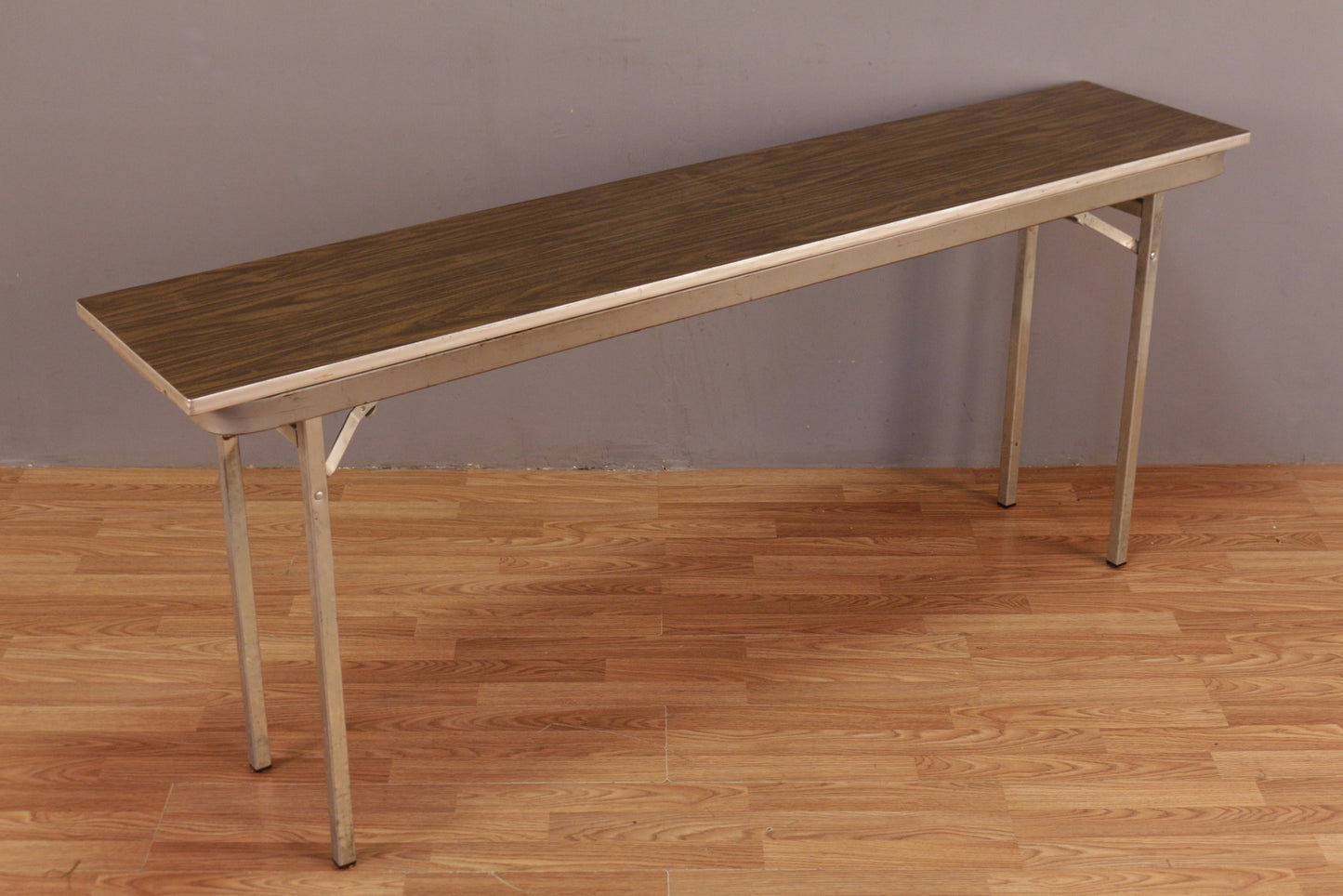 Long Industrial Aluminum & Laminate Folding Table - ONLINE ONLY