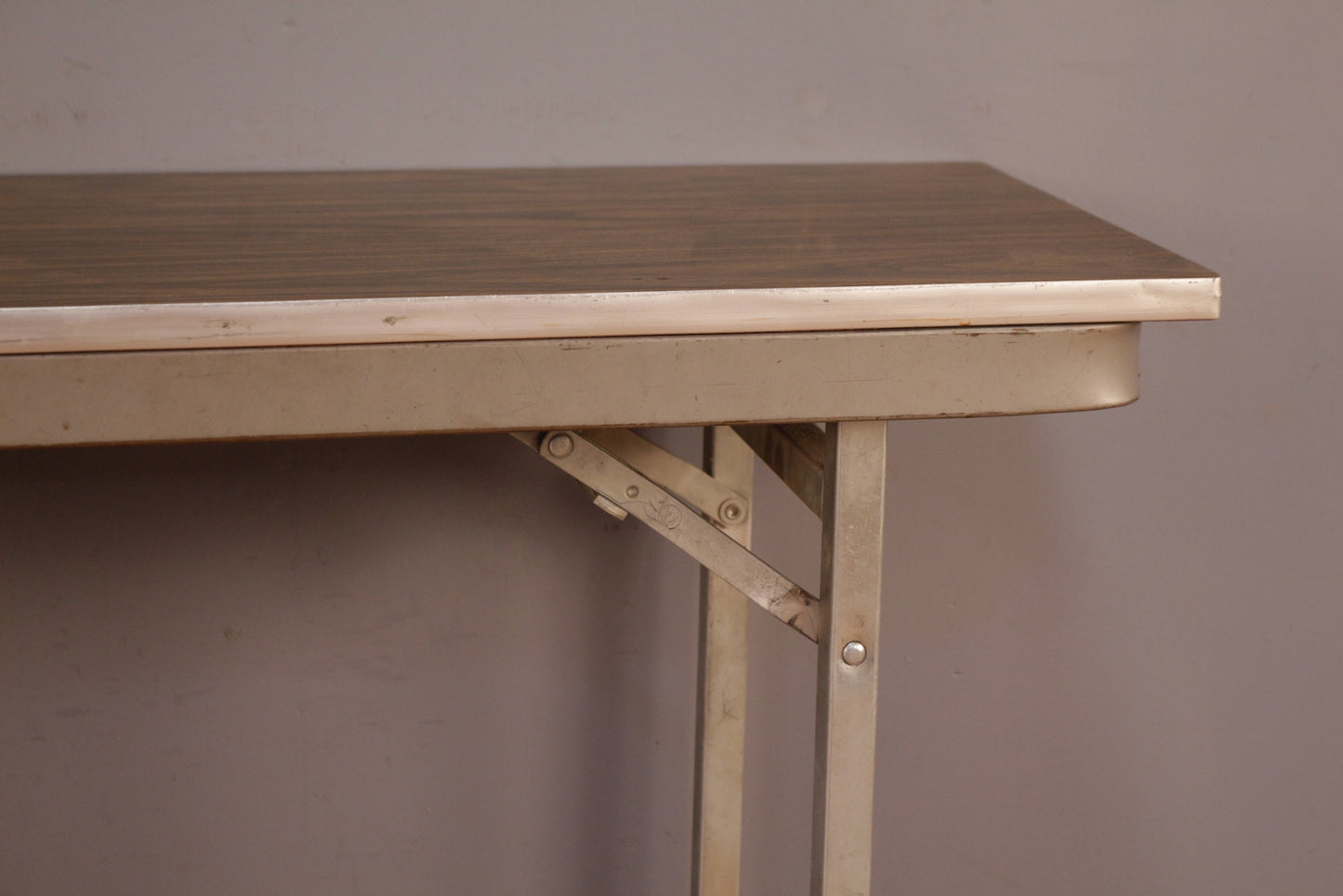 Long Industrial Aluminum & Laminate Folding Table - ONLINE ONLY
