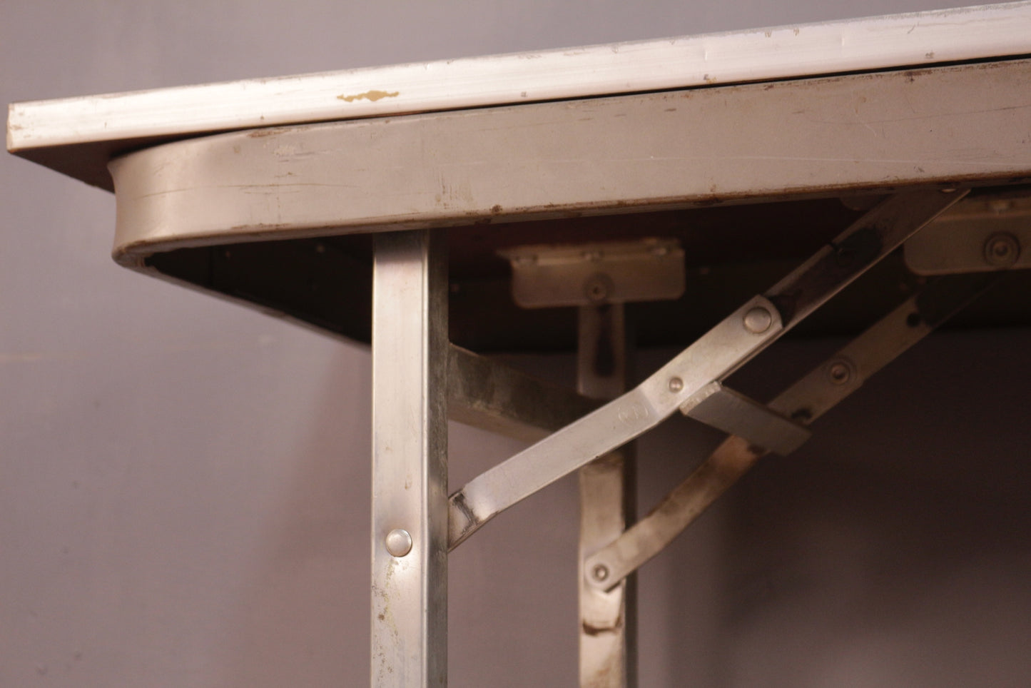 Long Industrial Aluminum & Laminate Folding Table - ONLINE ONLY