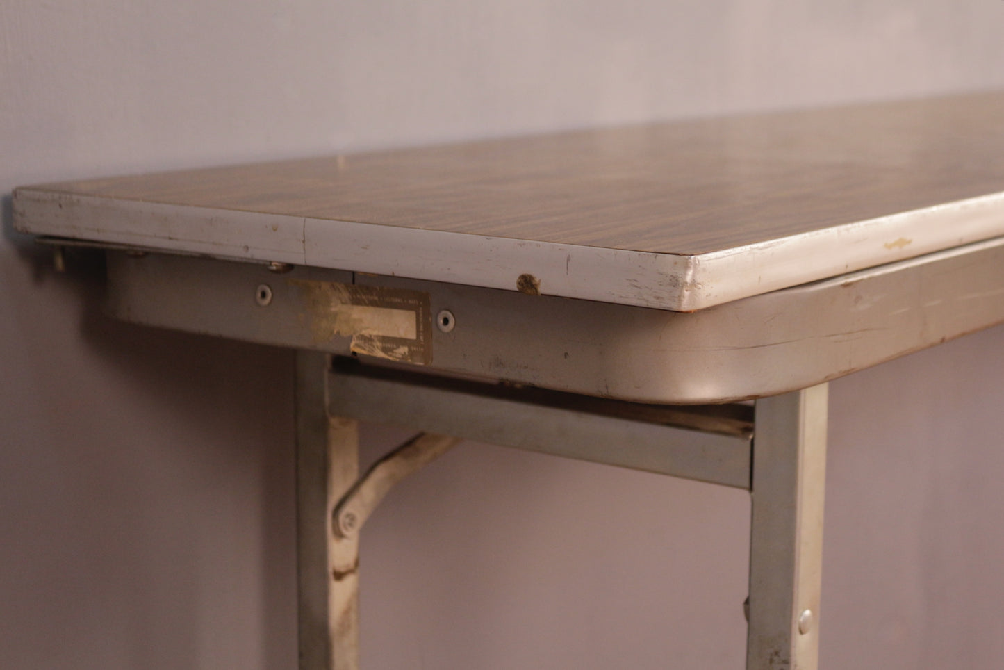 Long Industrial Aluminum & Laminate Folding Table - ONLINE ONLY