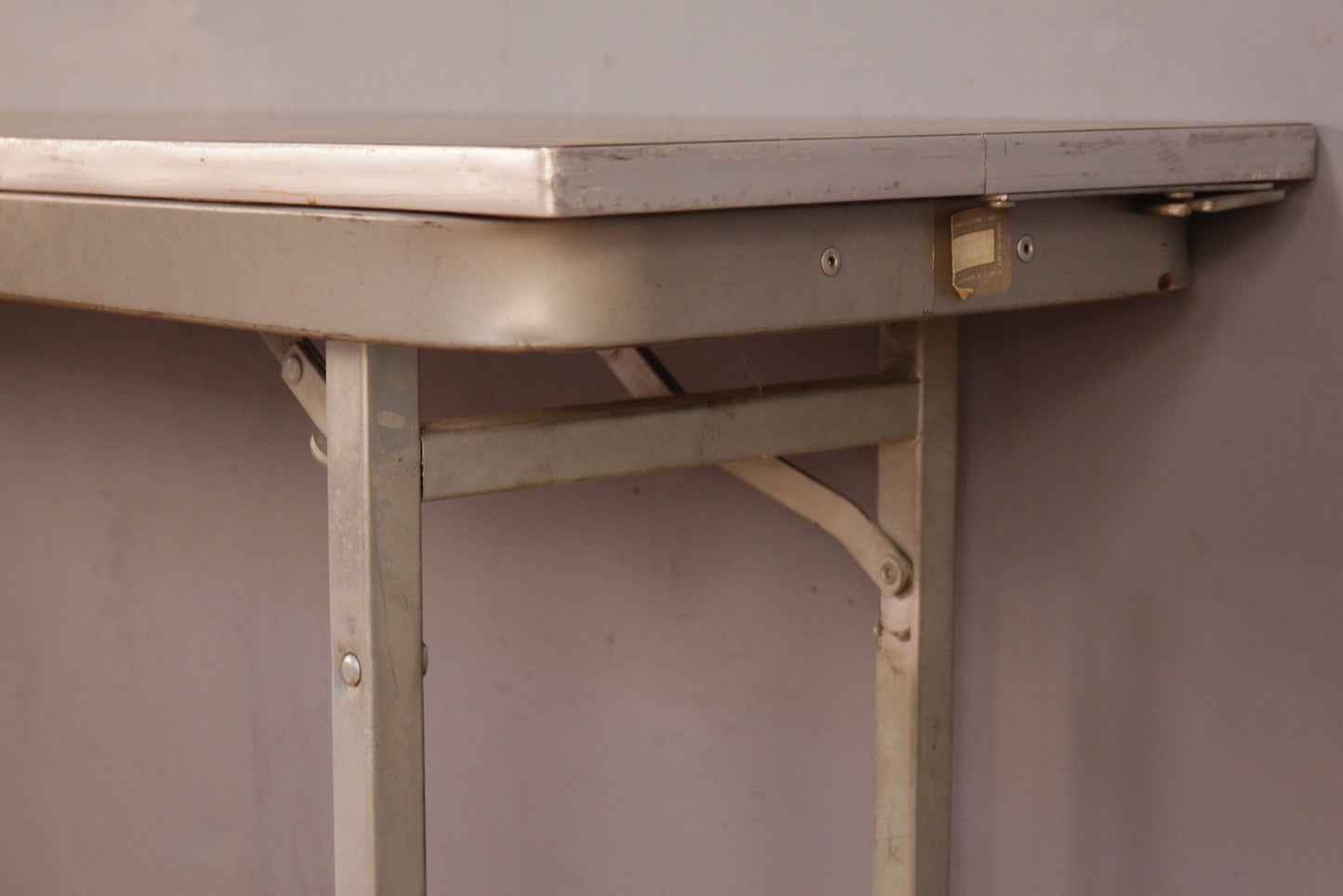 Long Industrial Aluminum & Laminate Folding Table - ONLINE ONLY