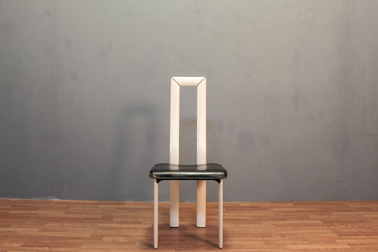 Ycami Italian 1980s Black & White Side Chair