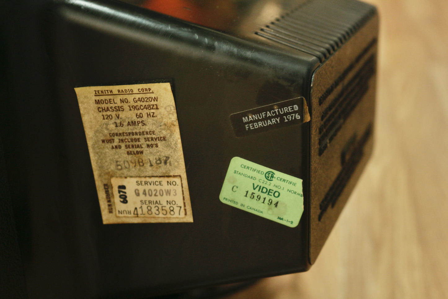 1970s Zenith Television