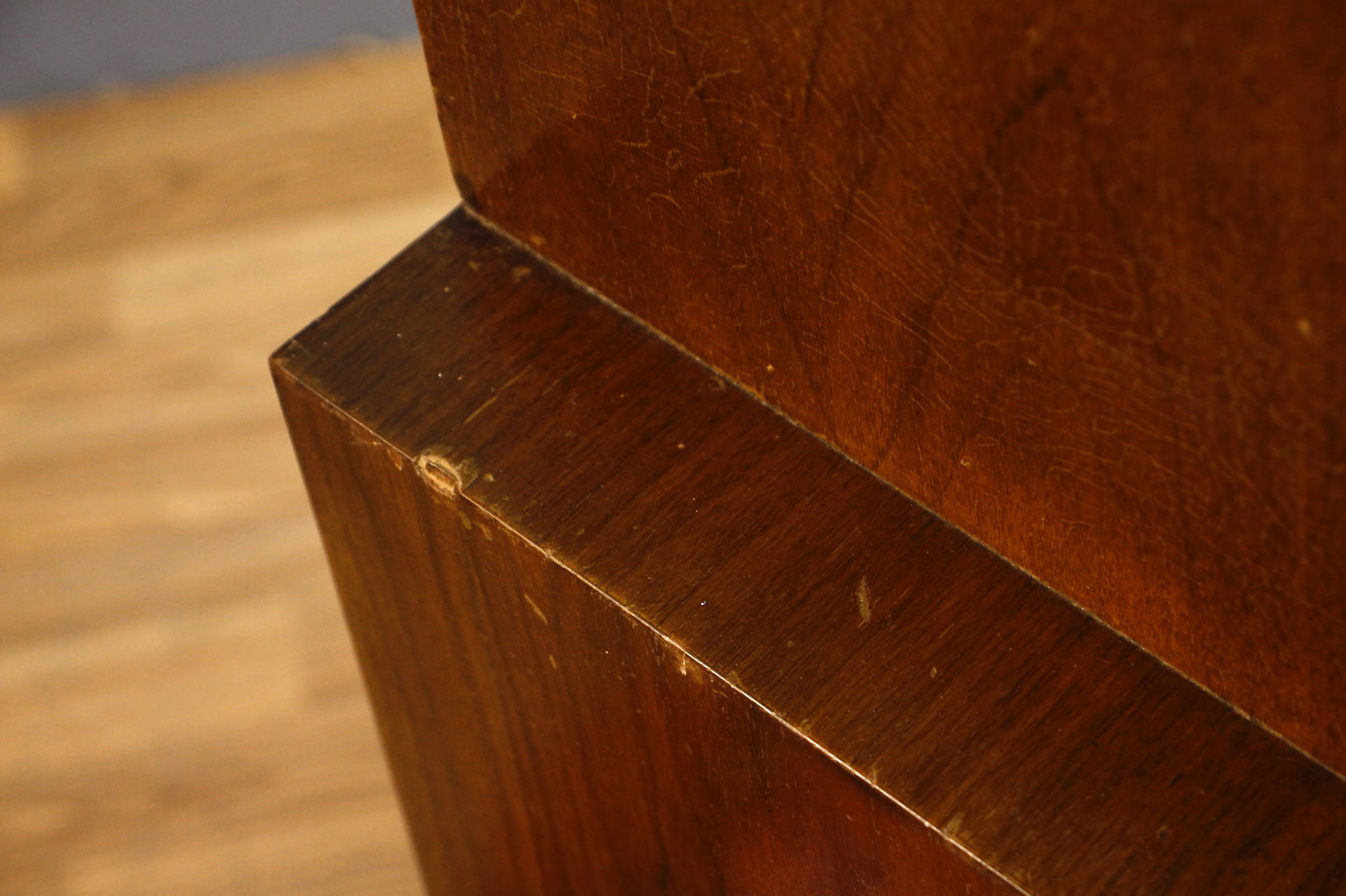 Mid Century Walnut 5-Drawer Highboy Dresser