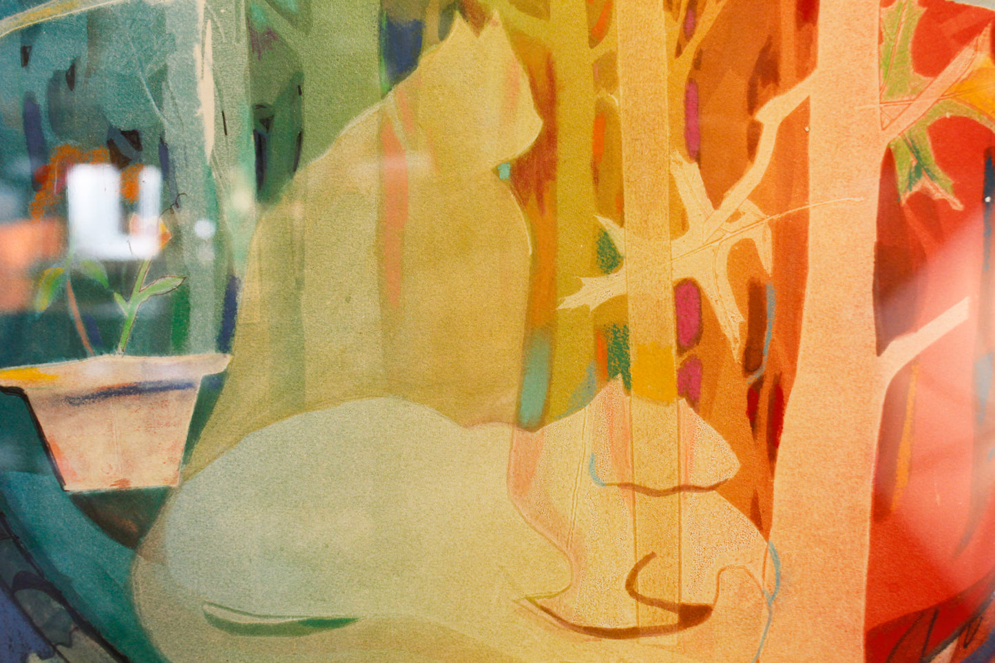 "Forest Feline" Watercolor Painting