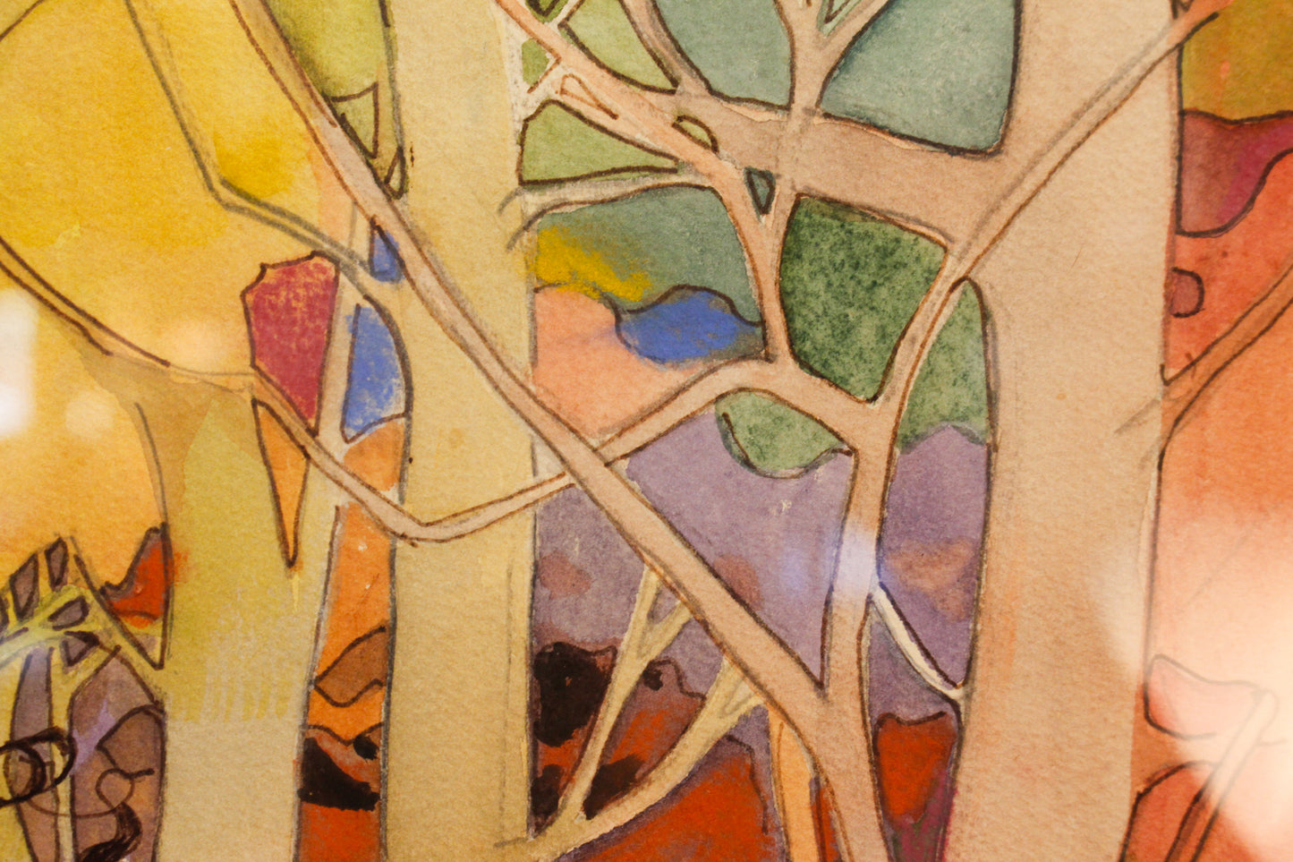 "Forest Feline" Watercolor Painting