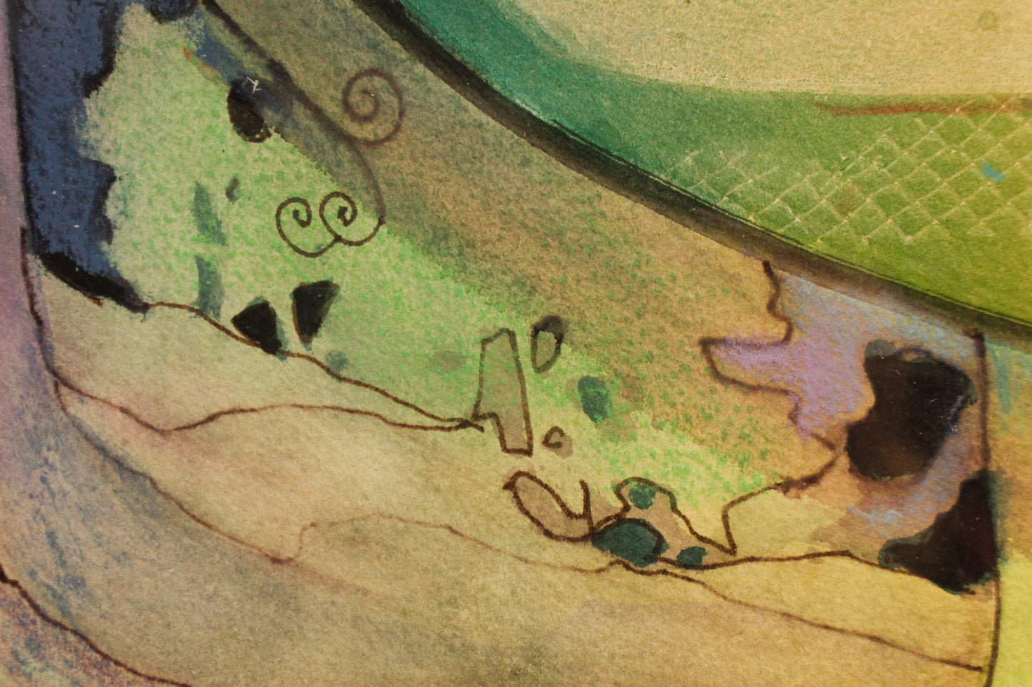 "Forest Feline" Watercolor Painting