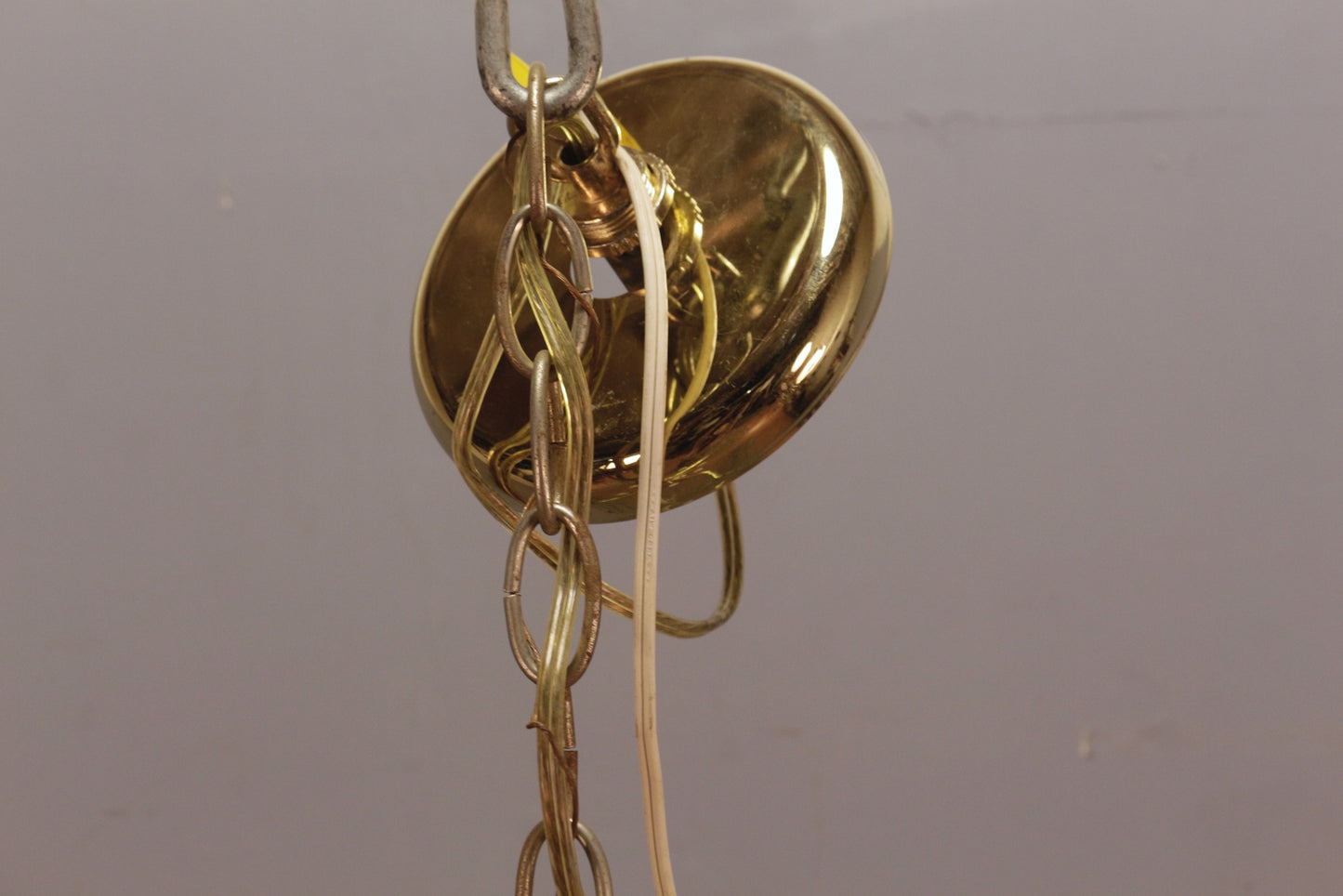 Deco Graduated Glass & Brass Chandelier - ONLINE ONLY
