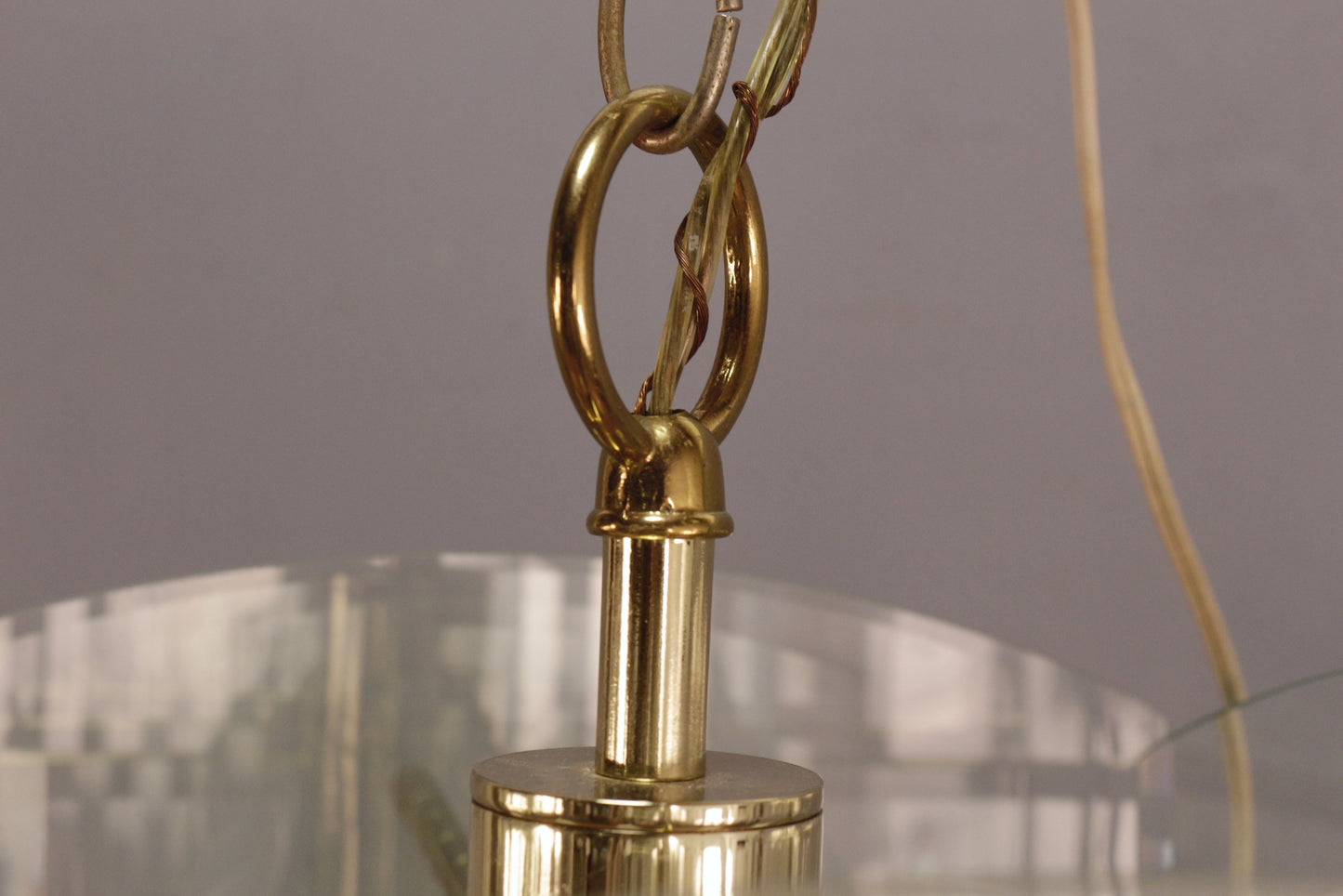 Deco Graduated Glass & Brass Chandelier - ONLINE ONLY