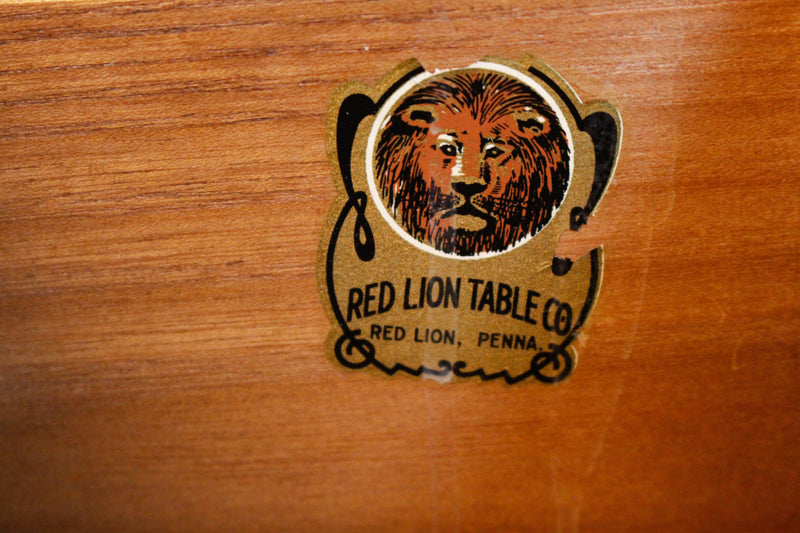 Wide Red Lion 2-Drawer End Table - ONLINE ONLY
