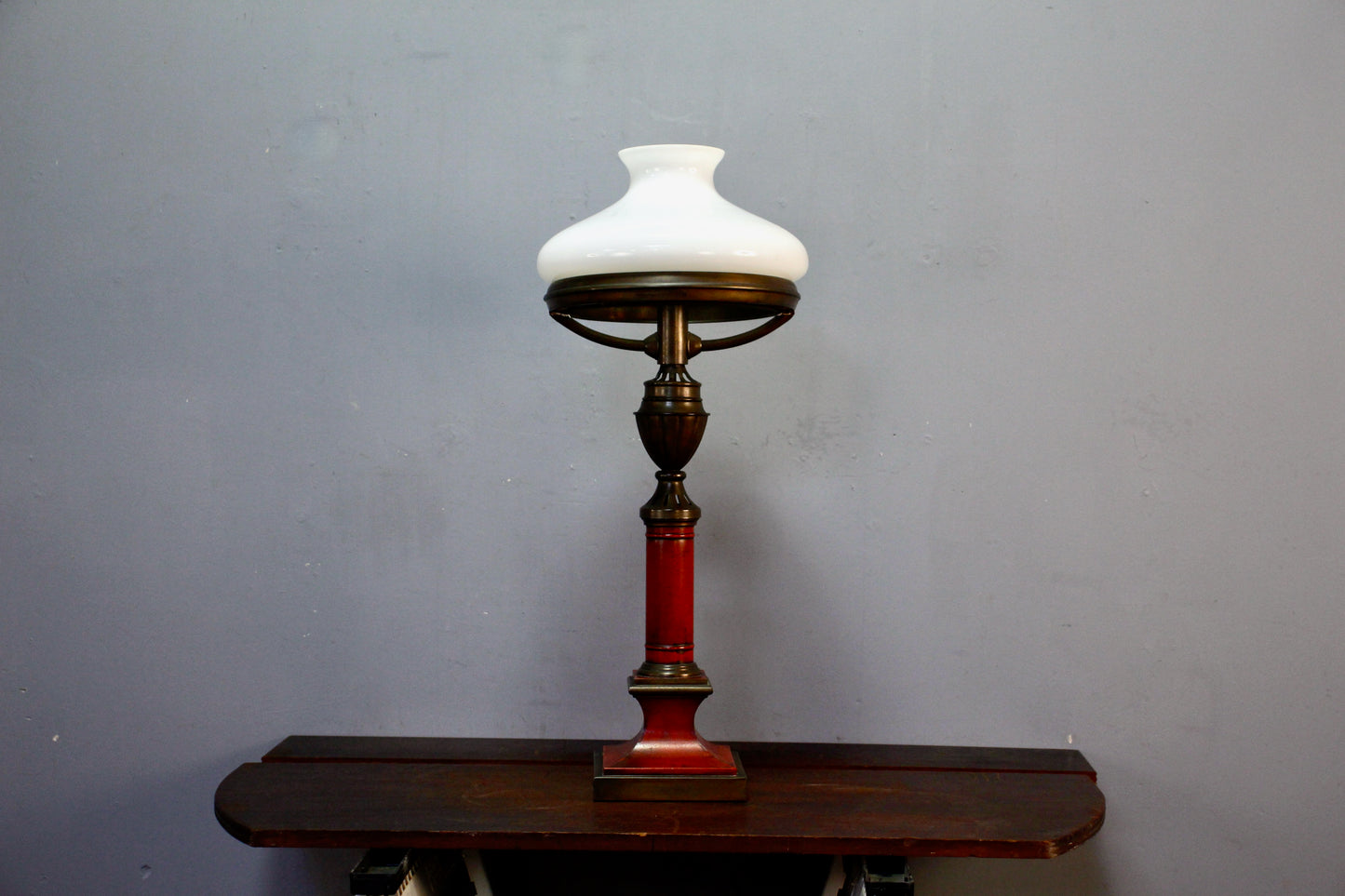 Mid Century 1-Door Drum End Table