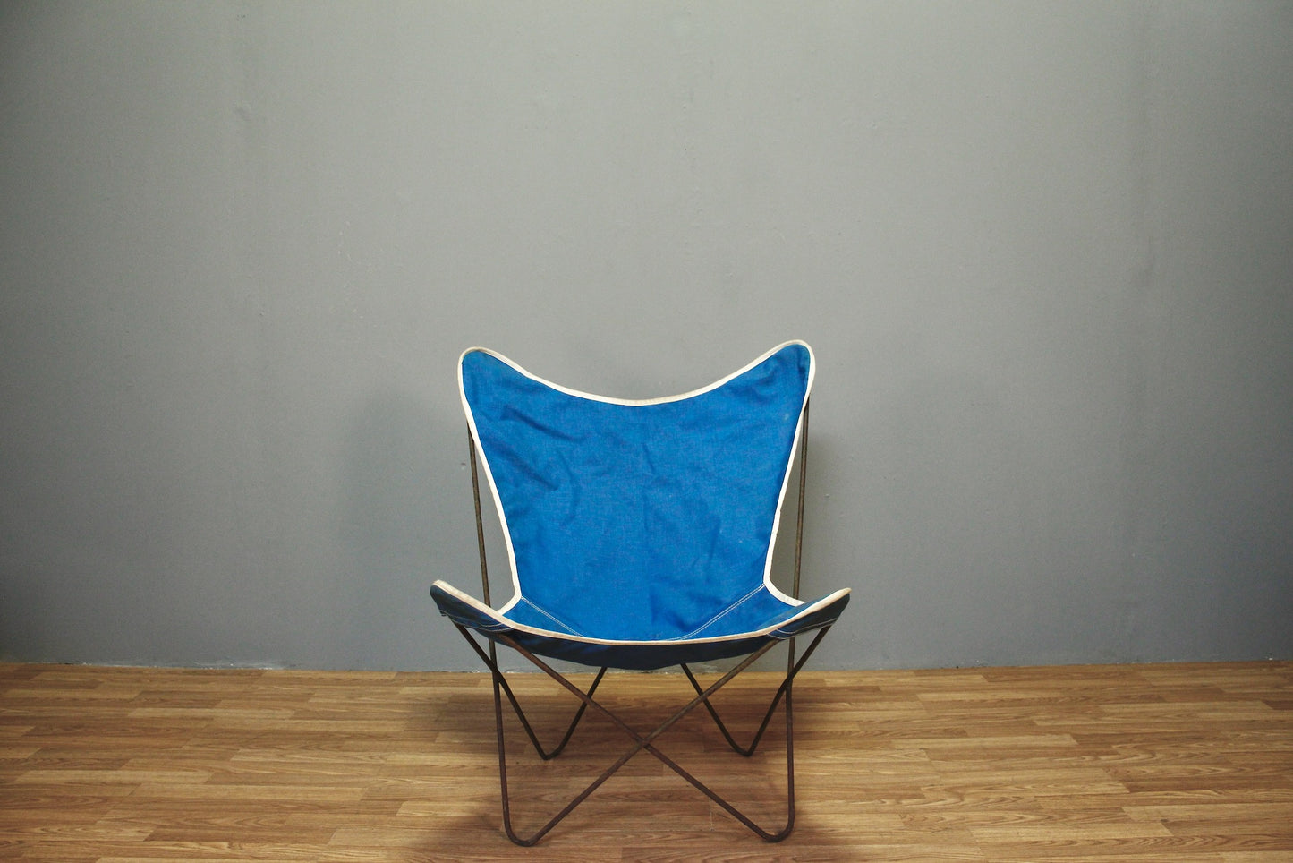 Iron & Blue Butterfly Lounge Chair