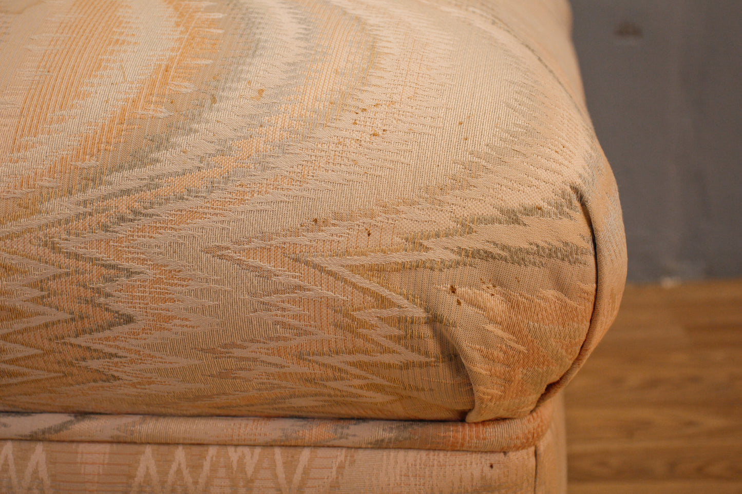 1980s Bernhardt Pastel Wave Ottoman - ONLINE ONLY
