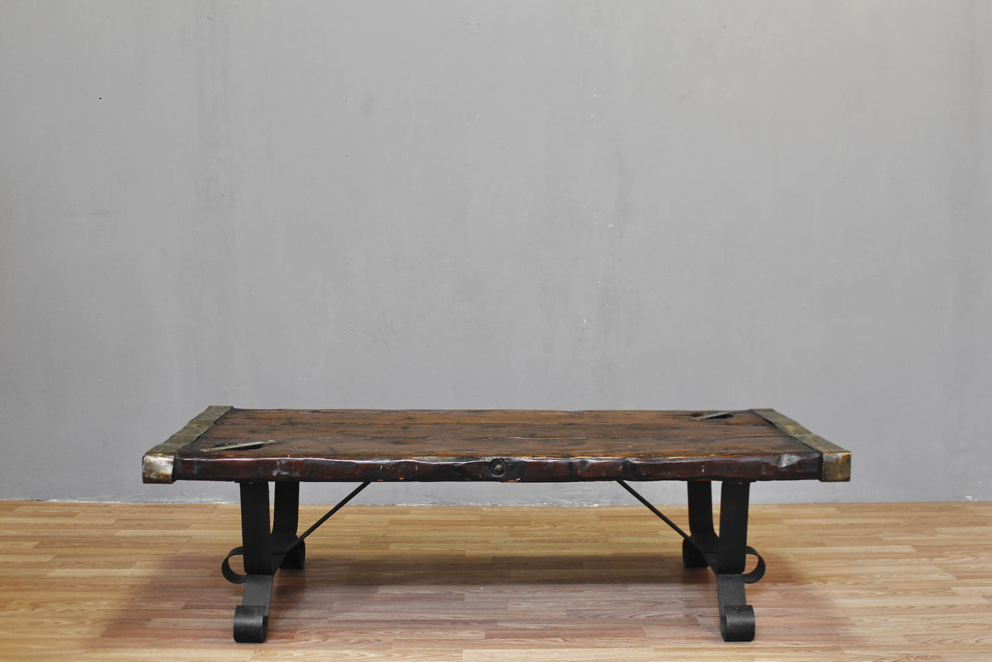 Large Ship Hatch & Iron Coffee Table - ONLINE ONLY