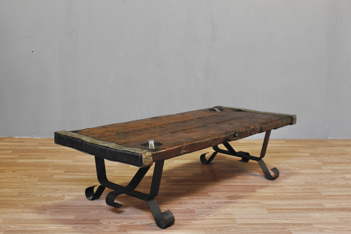 Large Ship Hatch & Iron Coffee Table - ONLINE ONLY