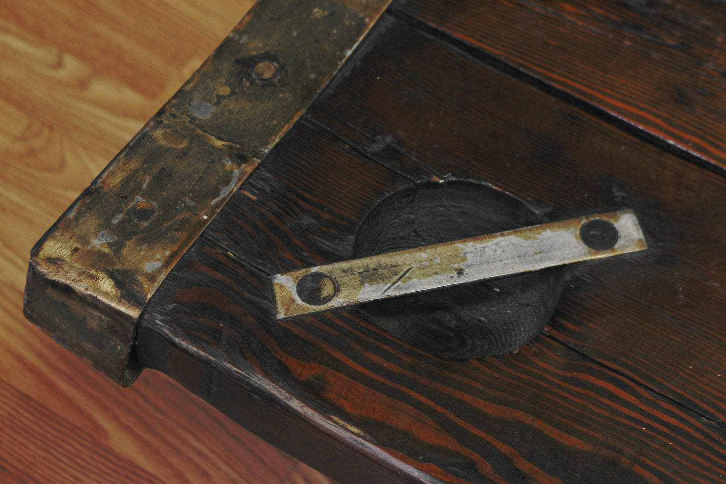 Large Ship Hatch & Iron Coffee Table - ONLINE ONLY
