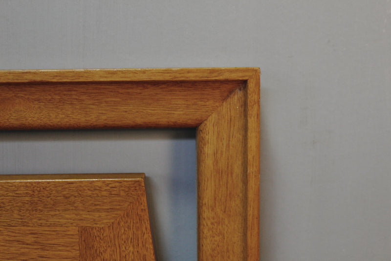 Mid Century Walnut Cutouts Full Headboard - ONLINE ONLY