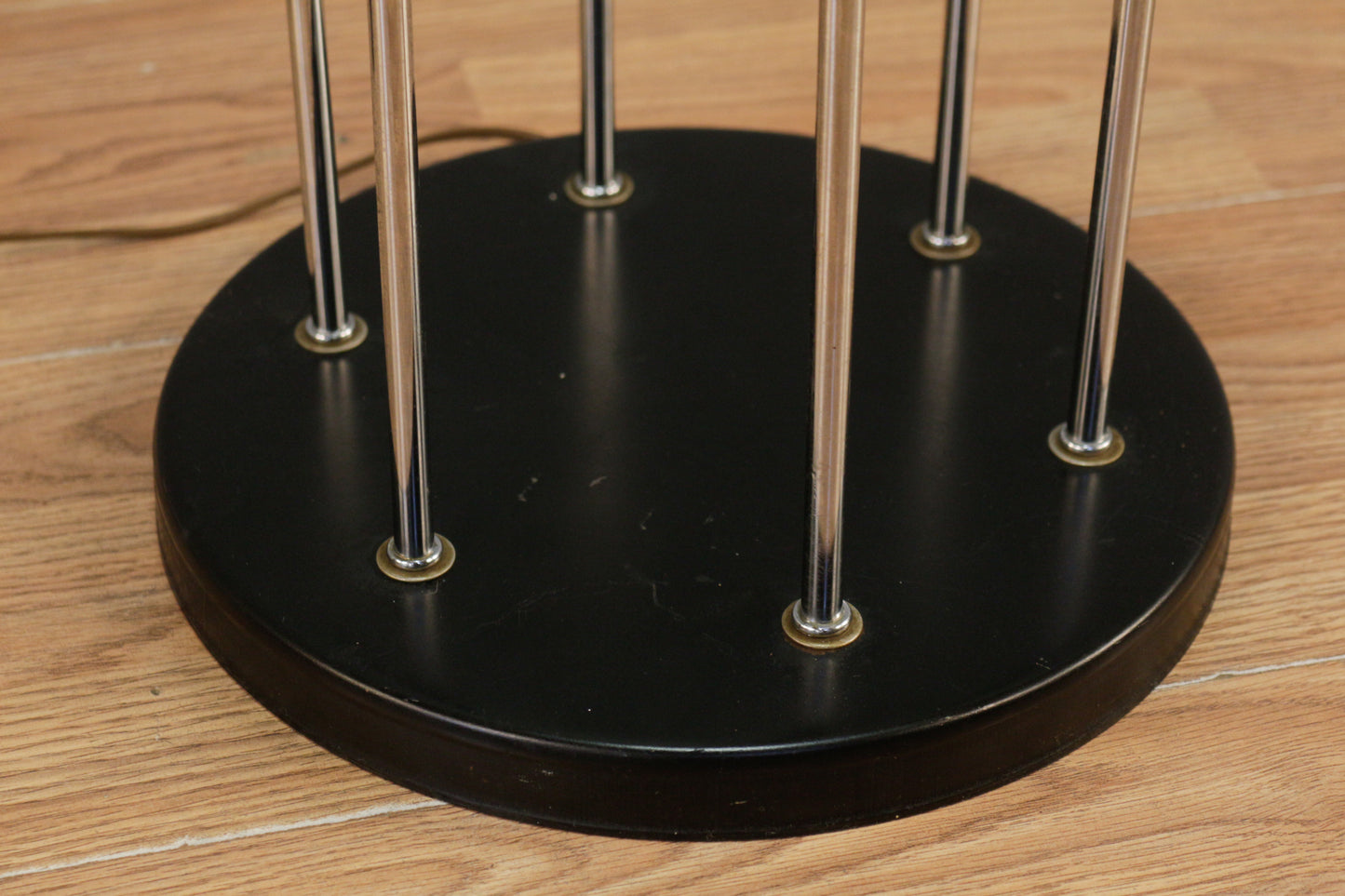 Smoked Acrylic & Chrome Spiral Floor Lamp