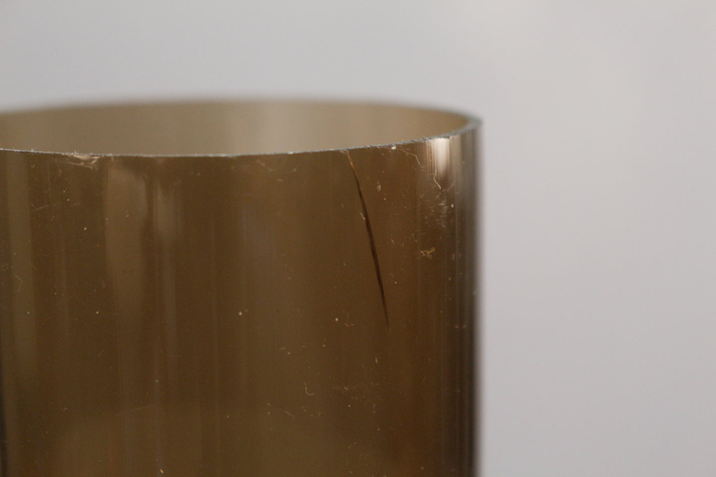 Smoked Acrylic & Chrome Spiral Floor Lamp