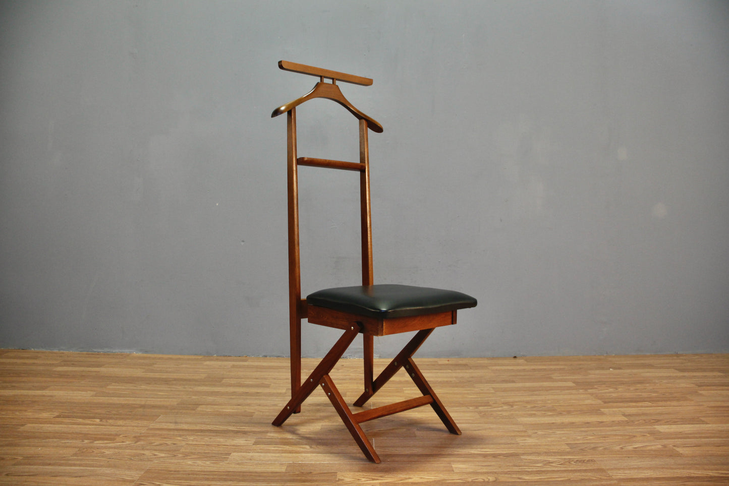 Mid Century Walnut Valet Chair