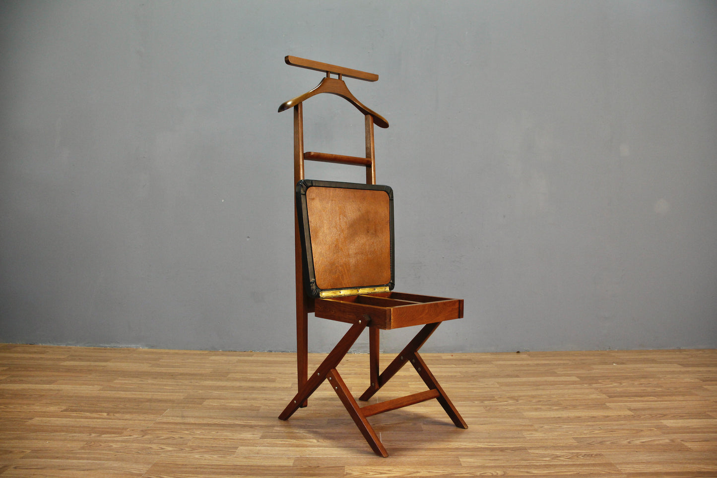 Mid Century Walnut Valet Chair