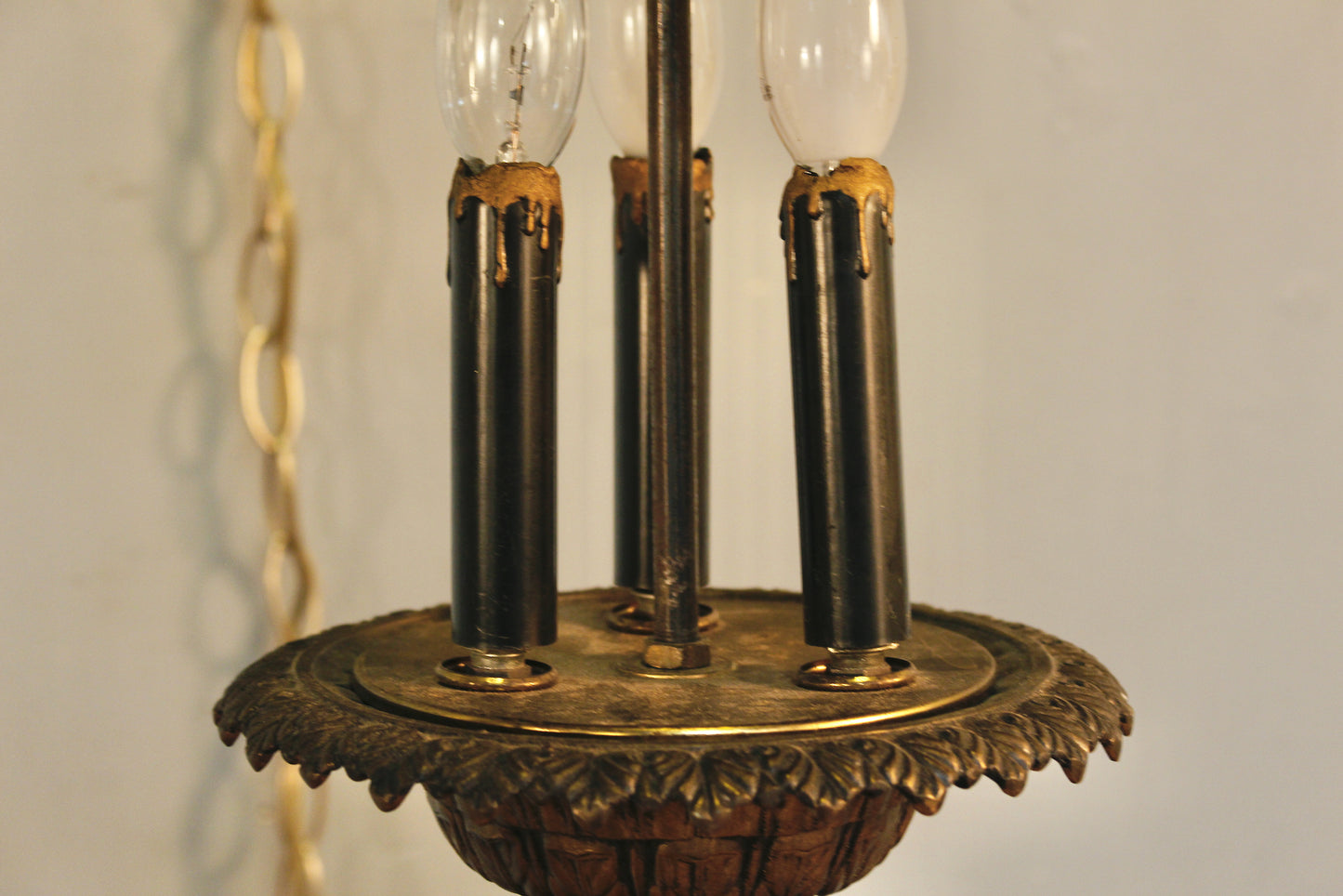 Moroccan Brass Floral Swag Lamp