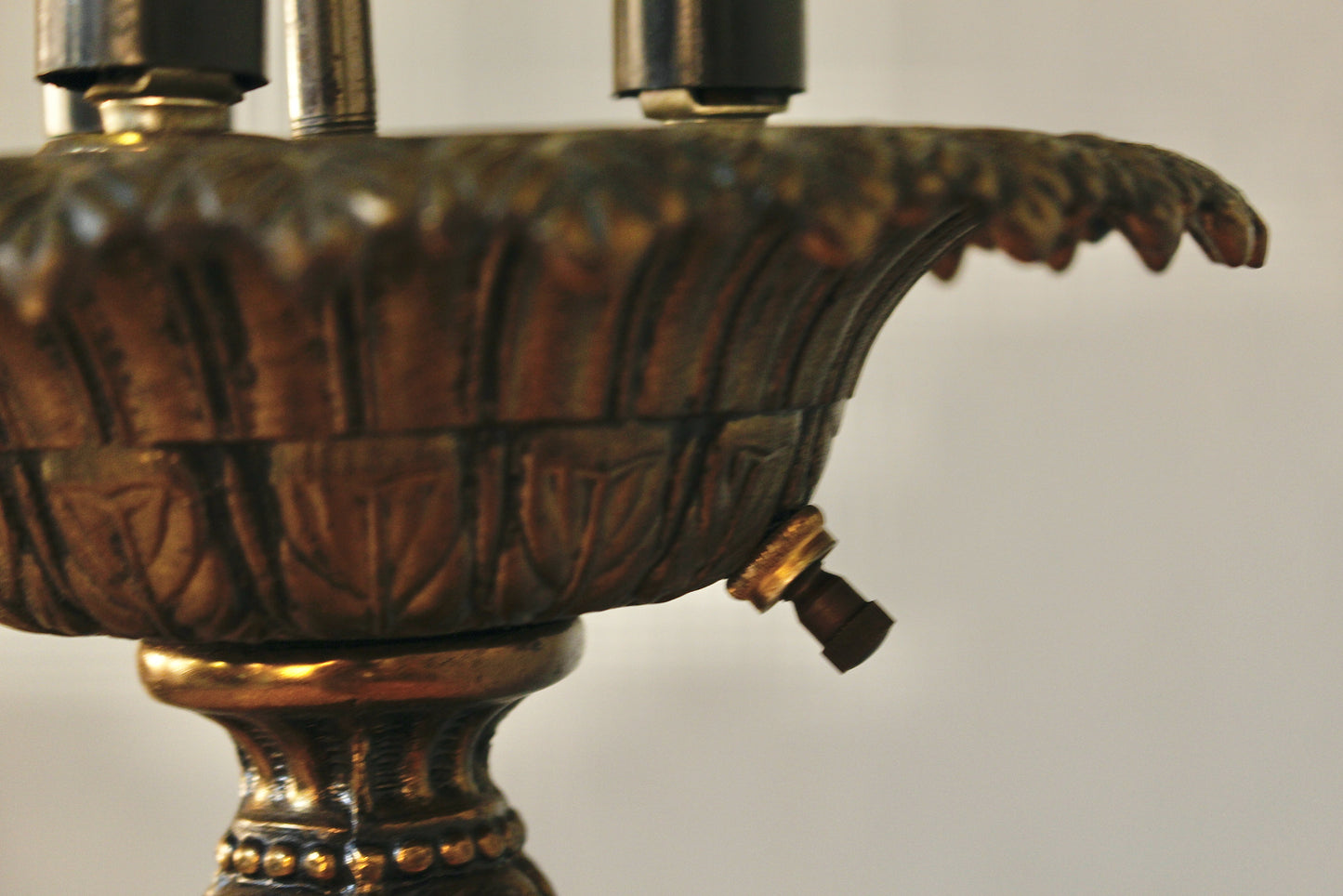 Moroccan Brass Floral Swag Lamp