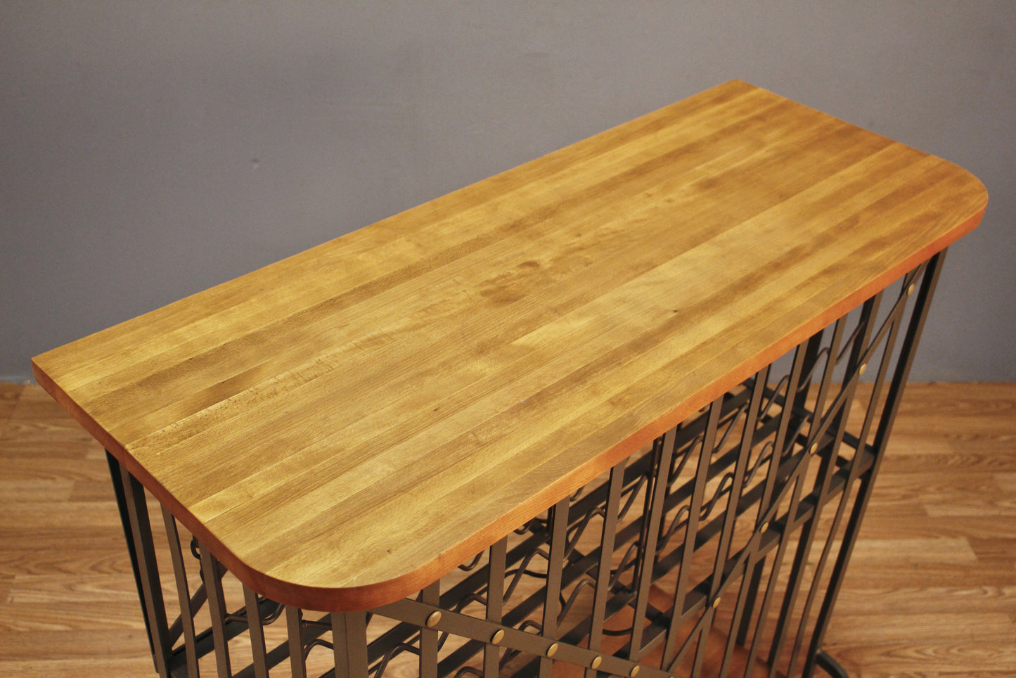 Butcher Block & Metal Cage Bar - ONLINE ONLY