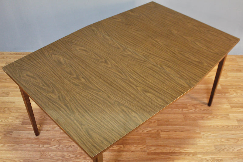 Walnut & Laminate Angular Dining Table - ONLINE ONLY