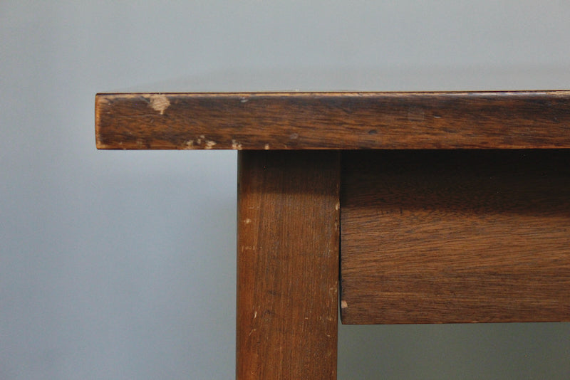 Walnut & Laminate Angular Dining Table - ONLINE ONLY