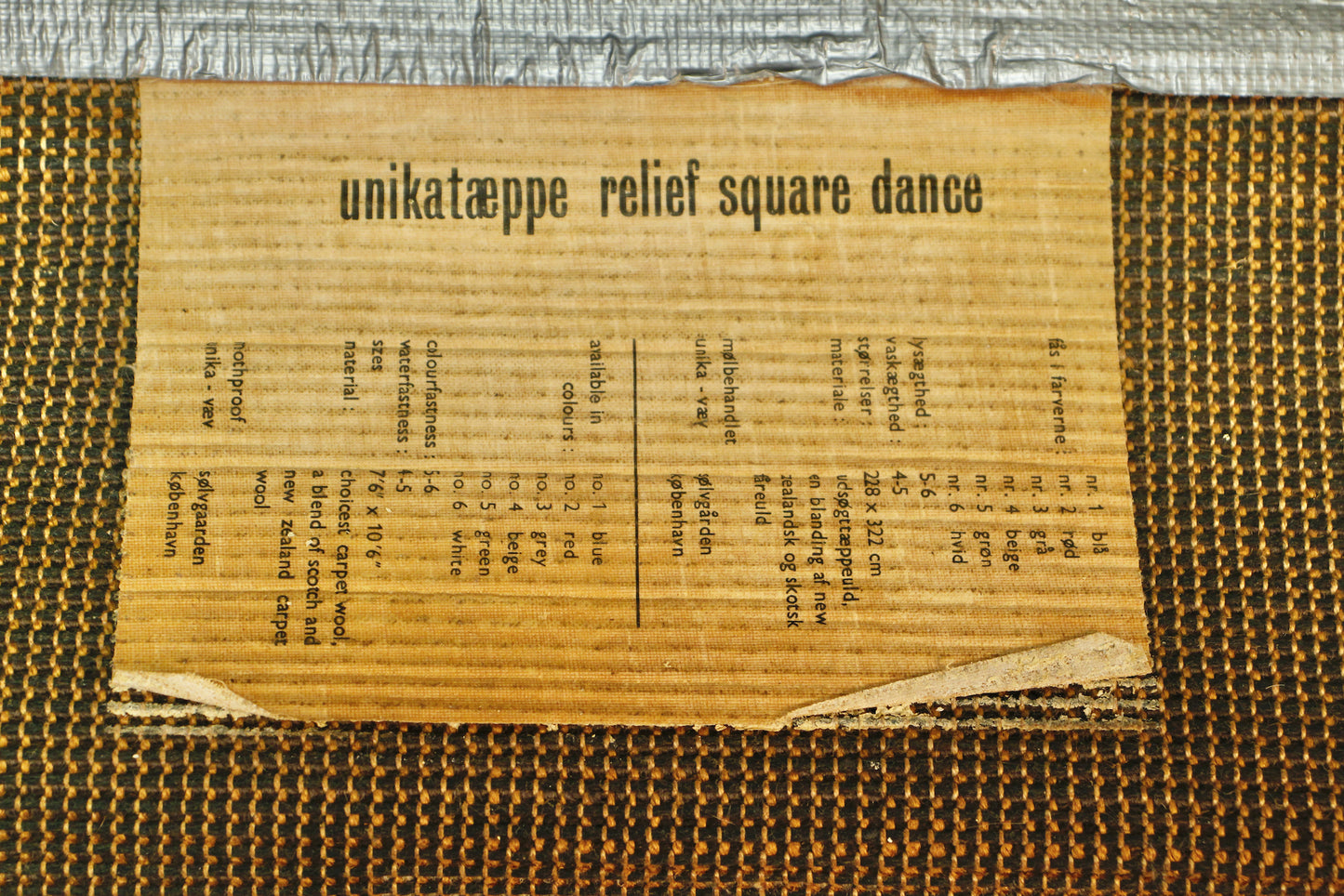 Unikataeppe Danish "Square Dance" Rya Rug