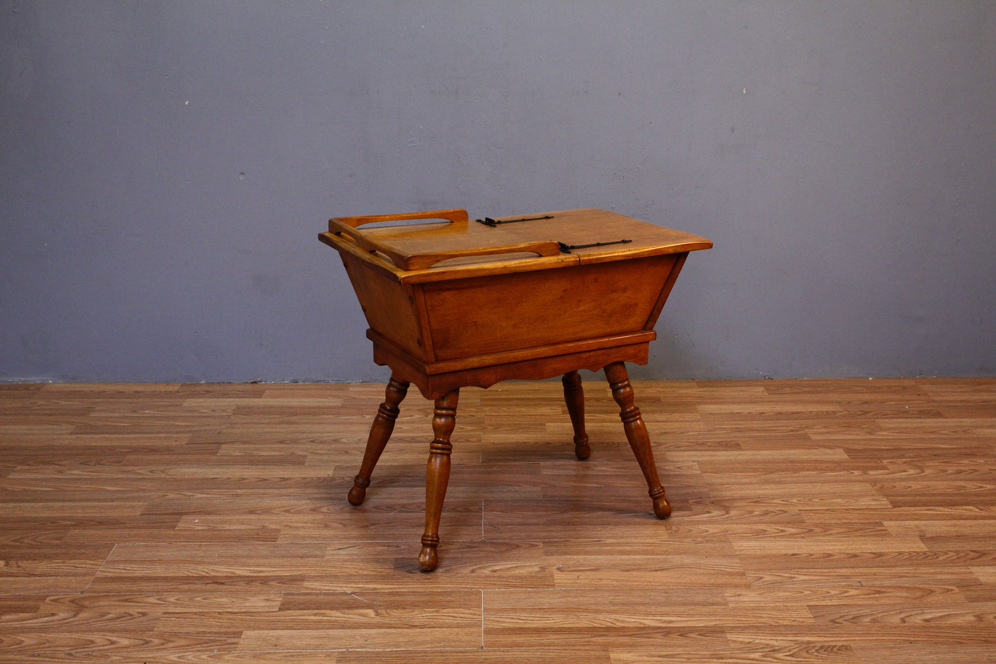 Simple Dark Wood Footstool
