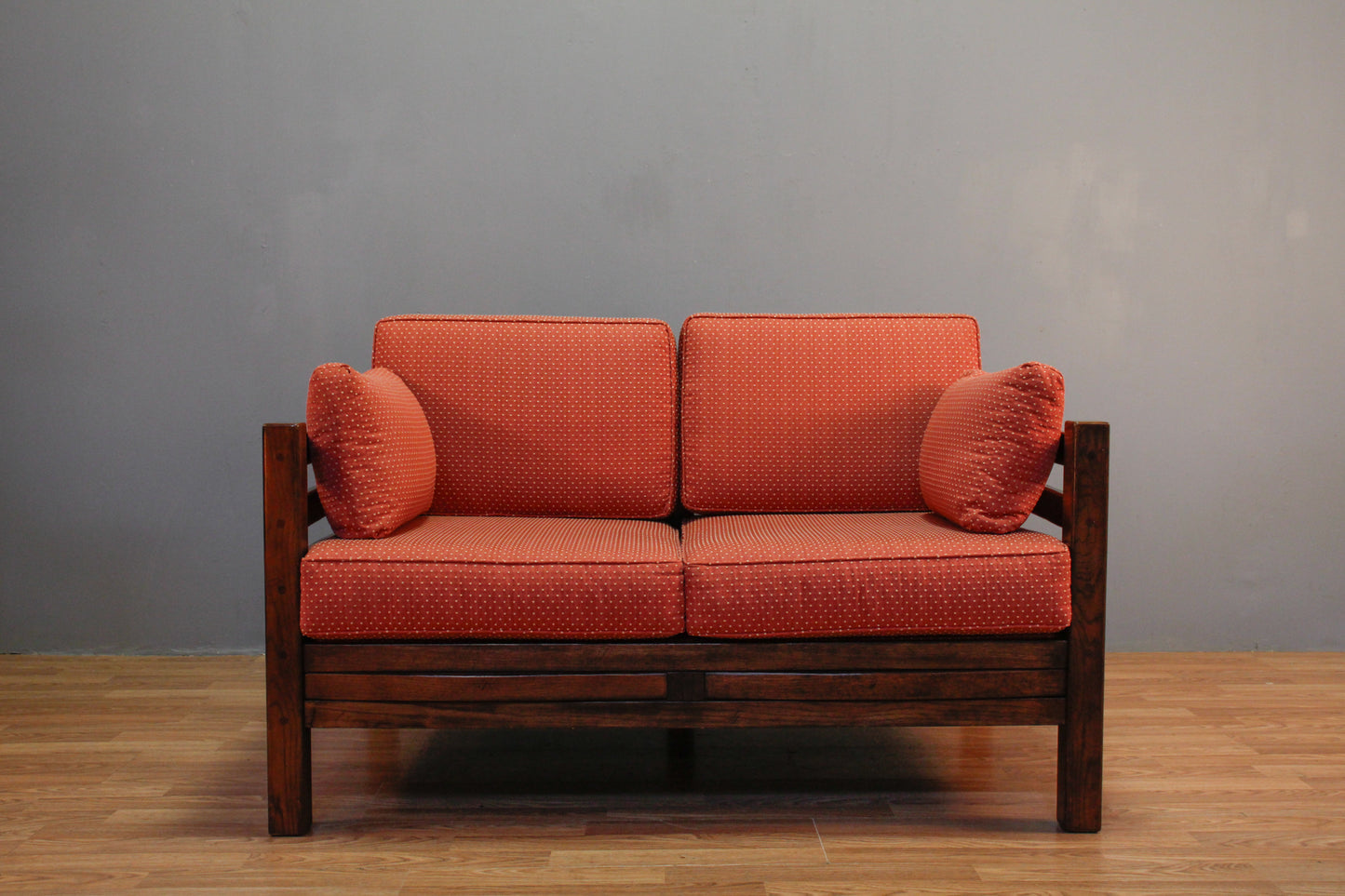 Stav-Oak 1970s Rhubarb Loveseat