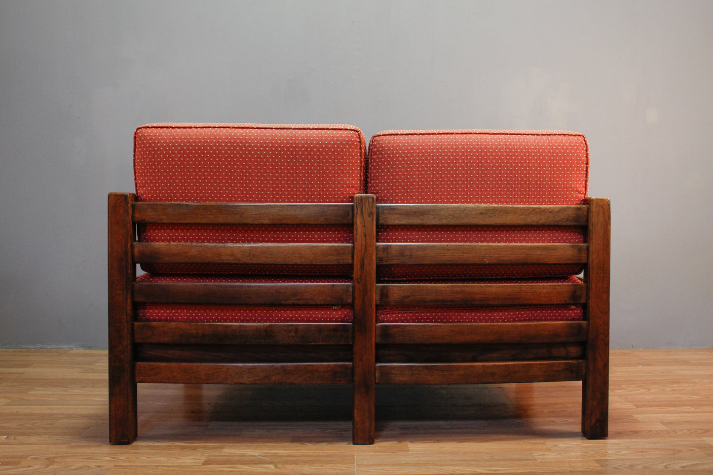 Stav-Oak 1970s Rhubarb Loveseat