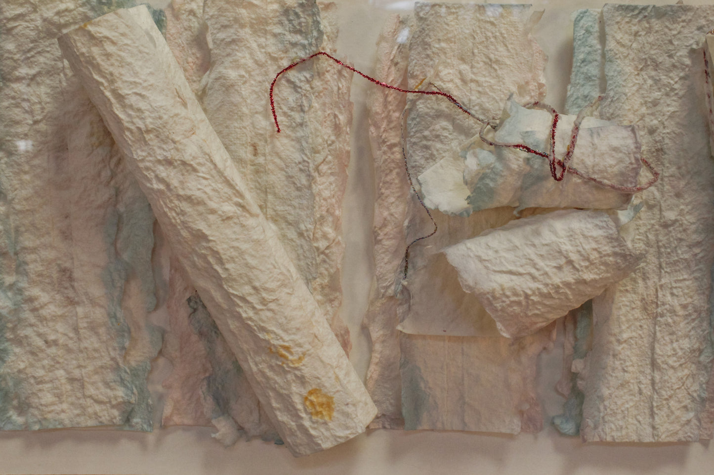 Wide 1980s "Scroll" Mixed Media Art