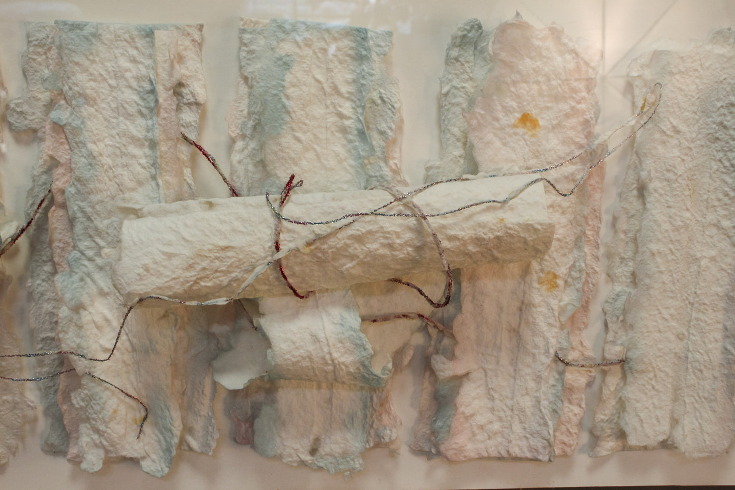 Wide 1980s "Scroll" Mixed Media Art