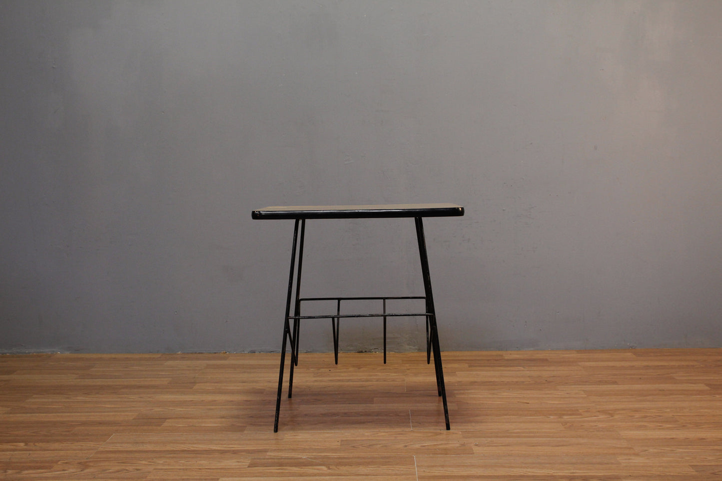 Atomic Wire & Laminate Caddy Side Table