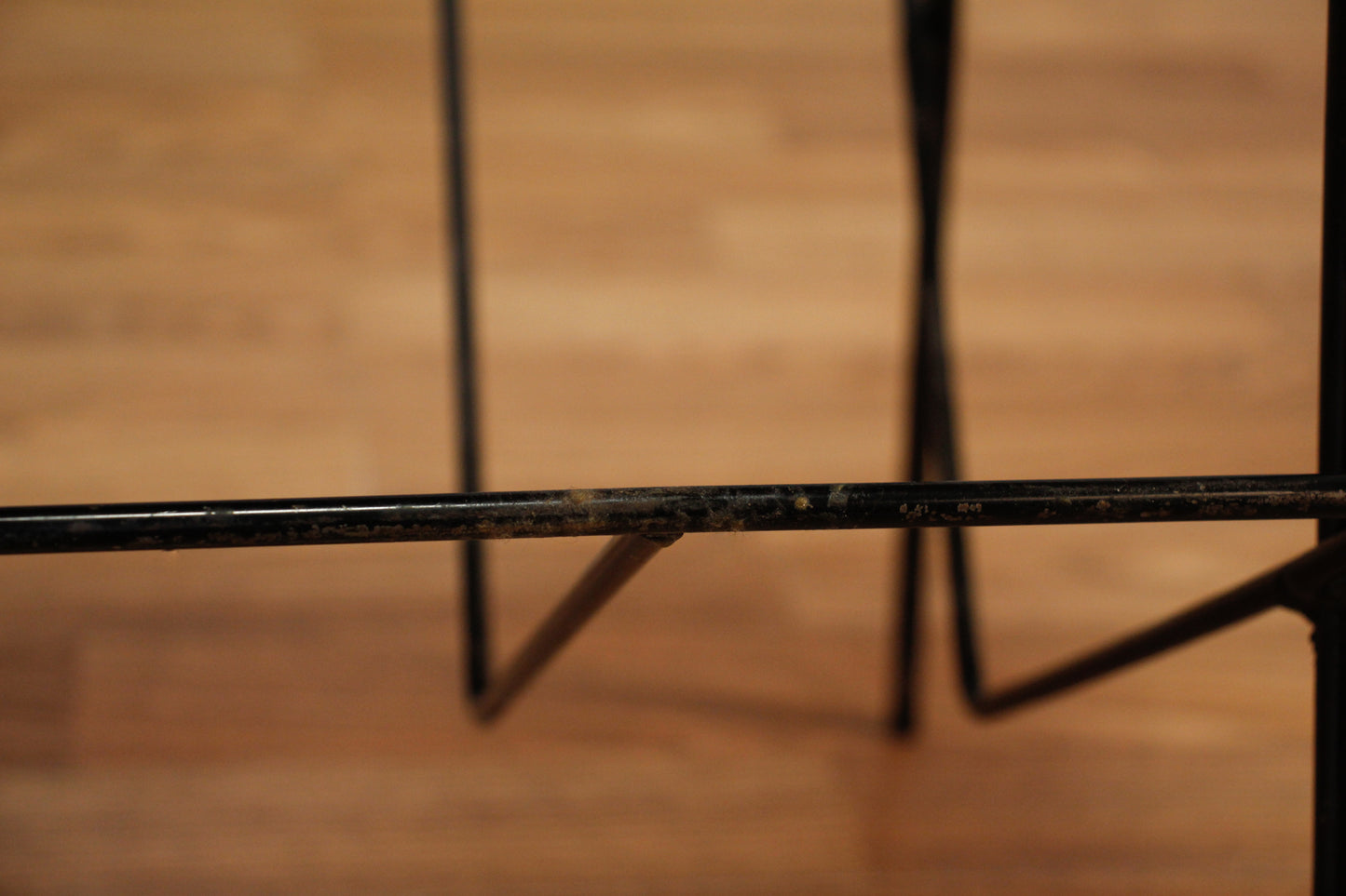 Atomic Wire & Laminate Caddy Side Table