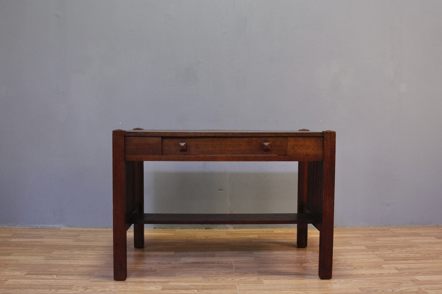 Arts & Crafts Dark Oak 1-Drawer Desk