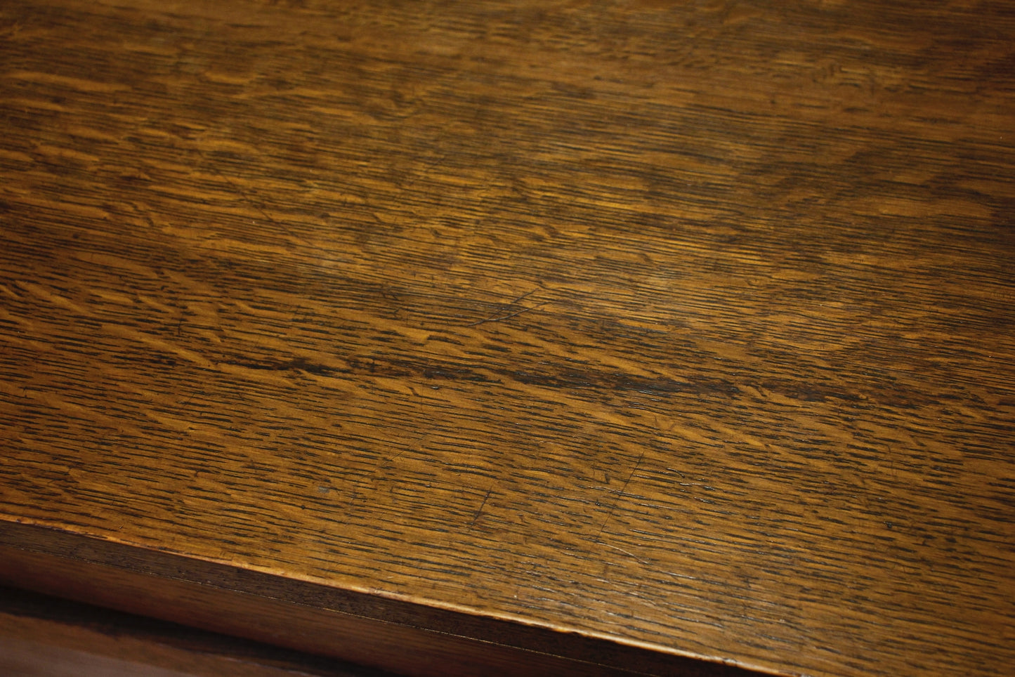 Arts & Crafts Dark Oak 1-Drawer Desk
