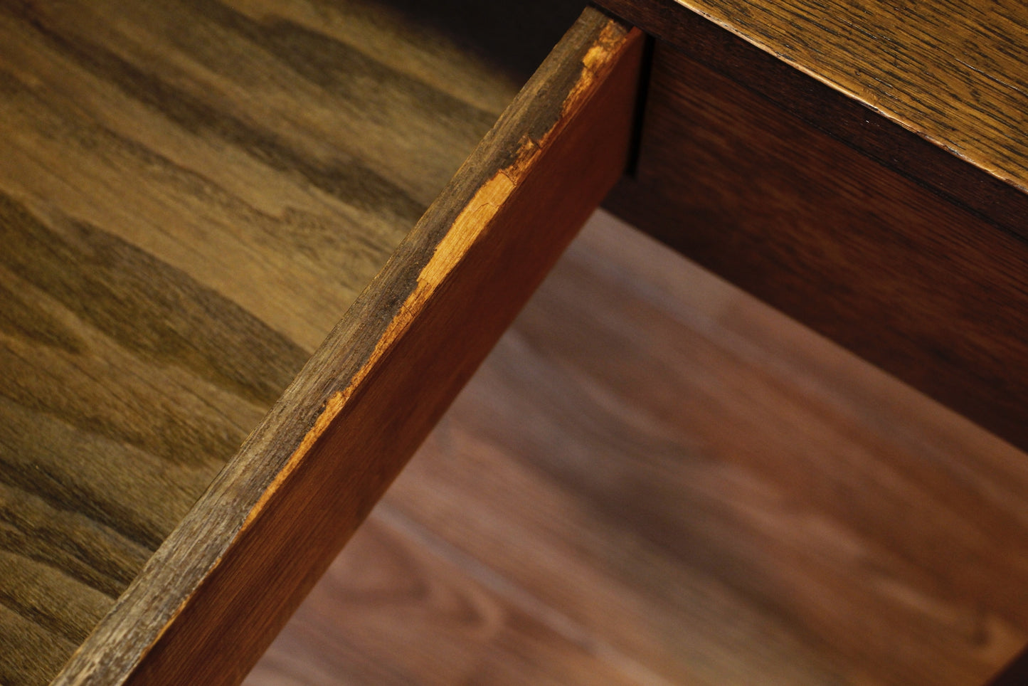 Arts & Crafts Dark Oak 1-Drawer Desk