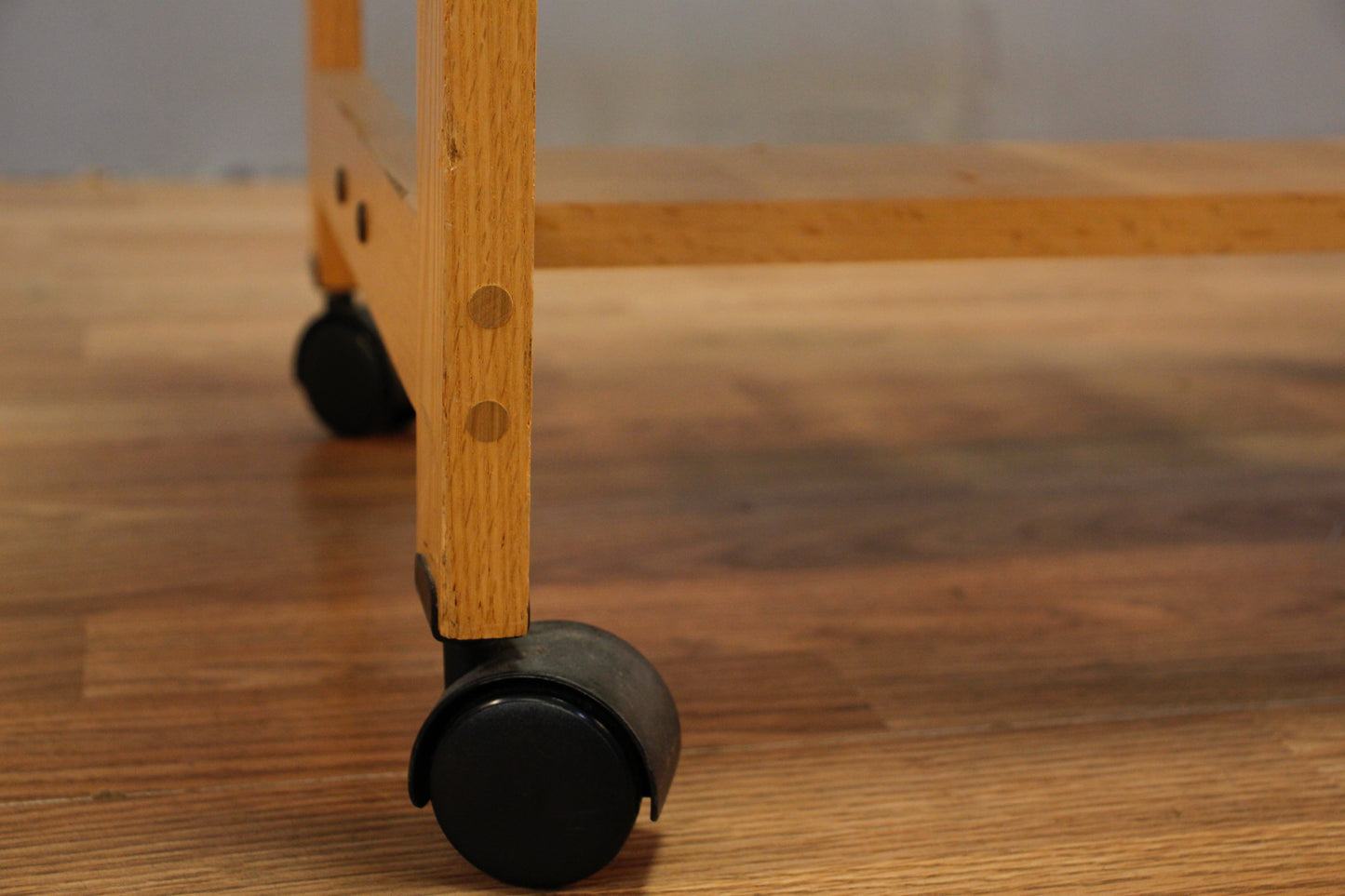 Danish Blonde Teak File Trolley