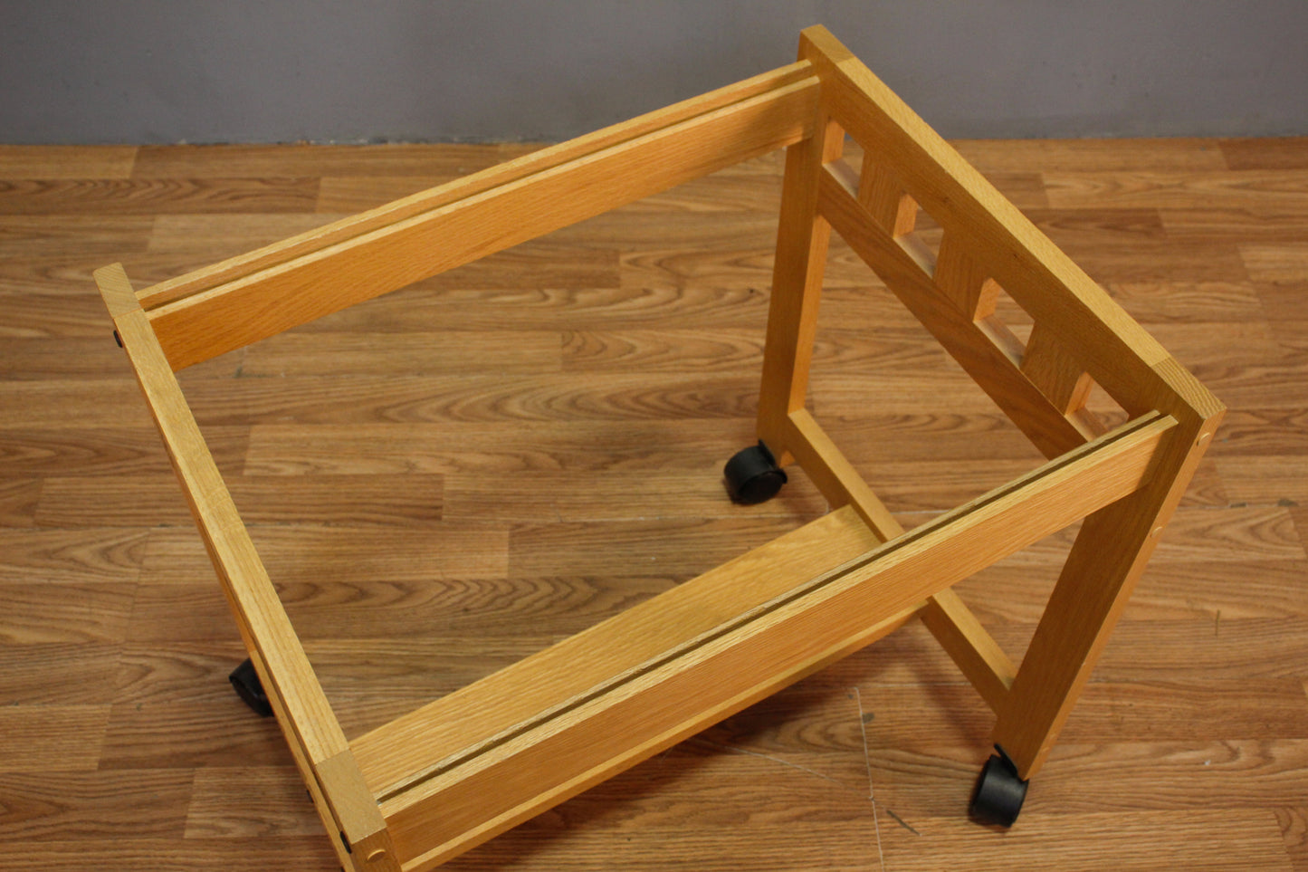 Danish Blonde Teak File Trolley