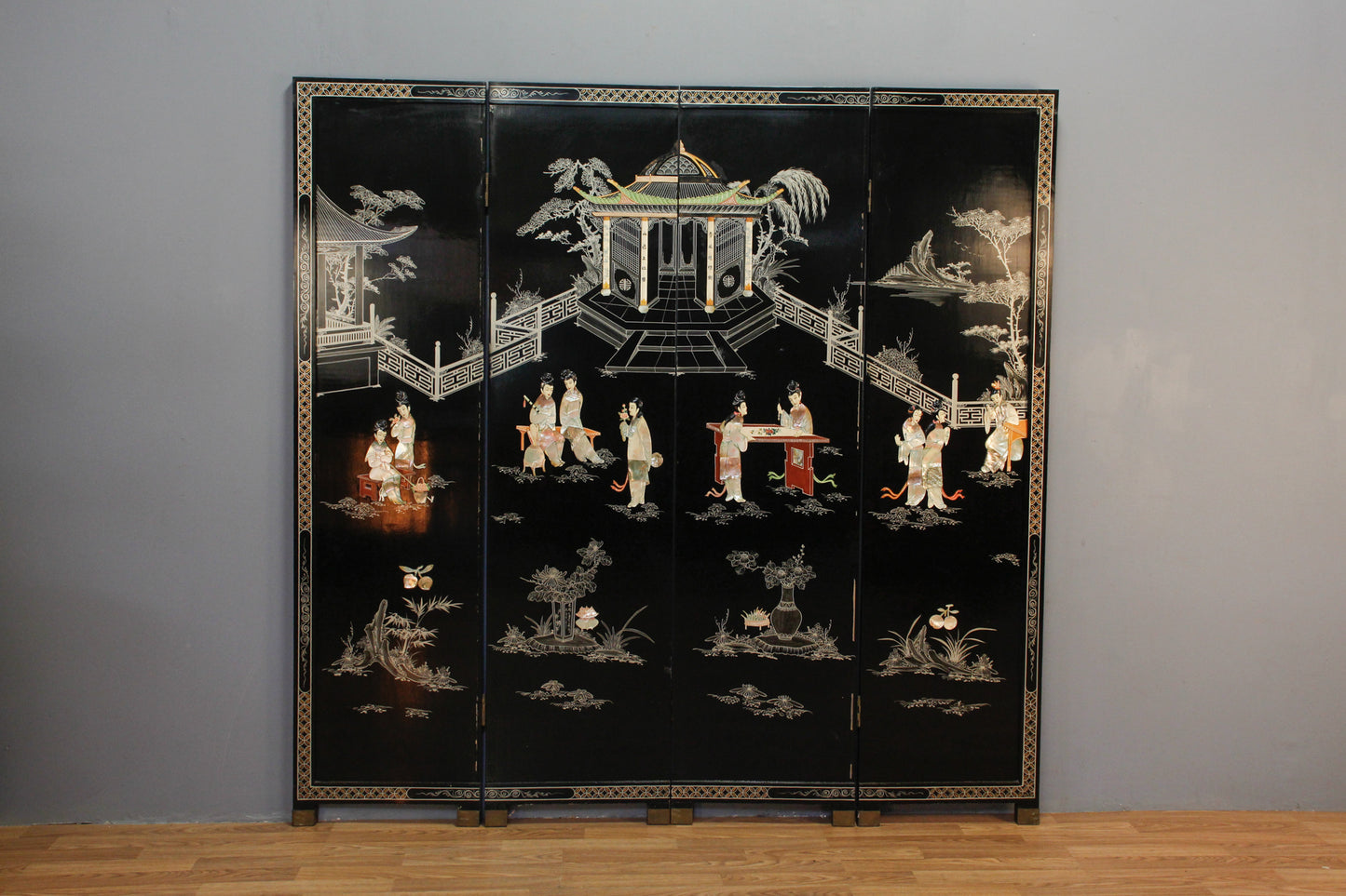 Japanese 4-Panel Folding Room Divider